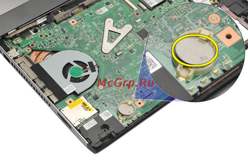 Dell Vostro v131 /v131-3711/ Red [60/98] Установка батарейки типа таблетка