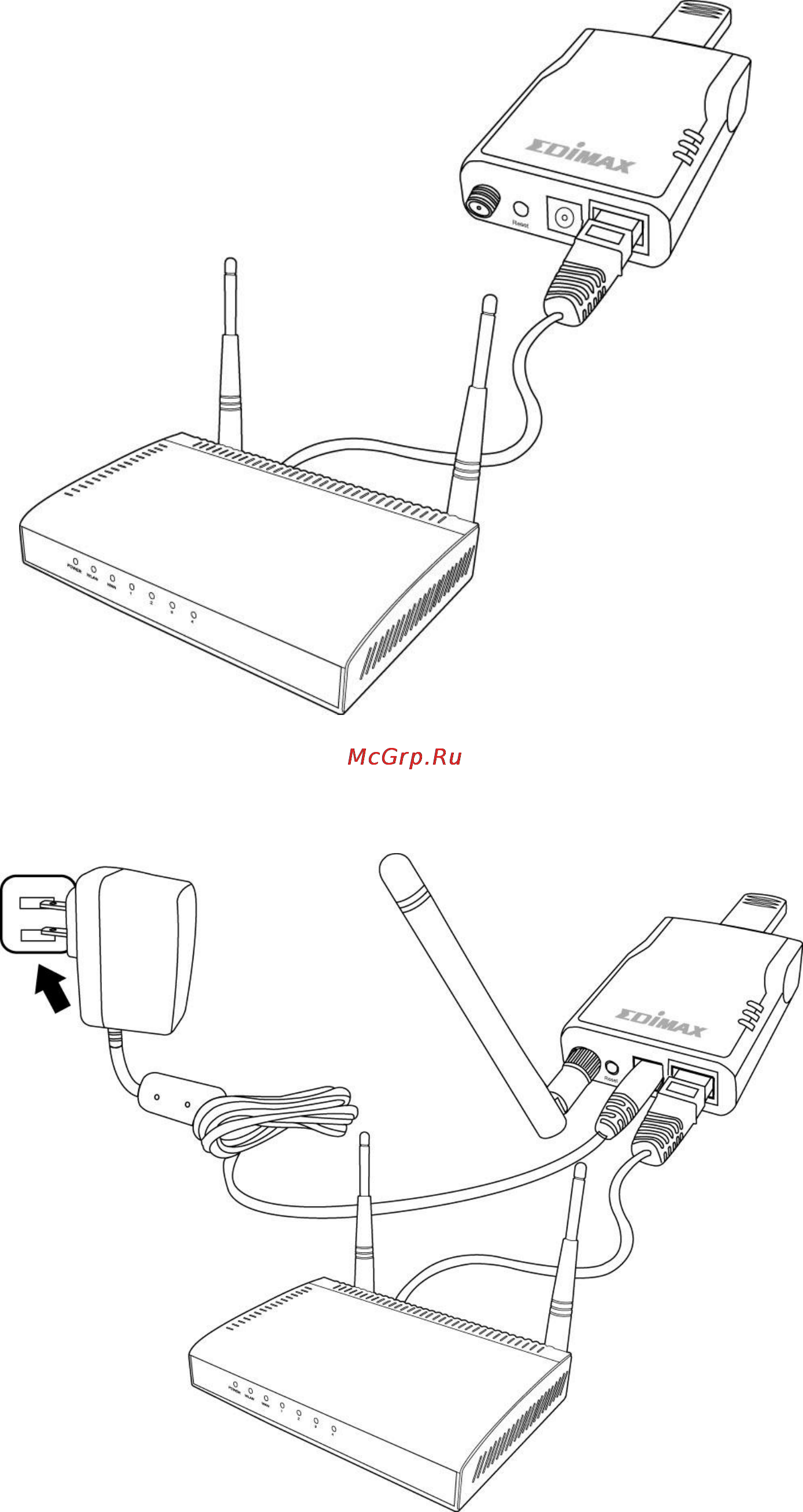 Edimax NS-1500n [8/34] Подключите питание к ns 1500n