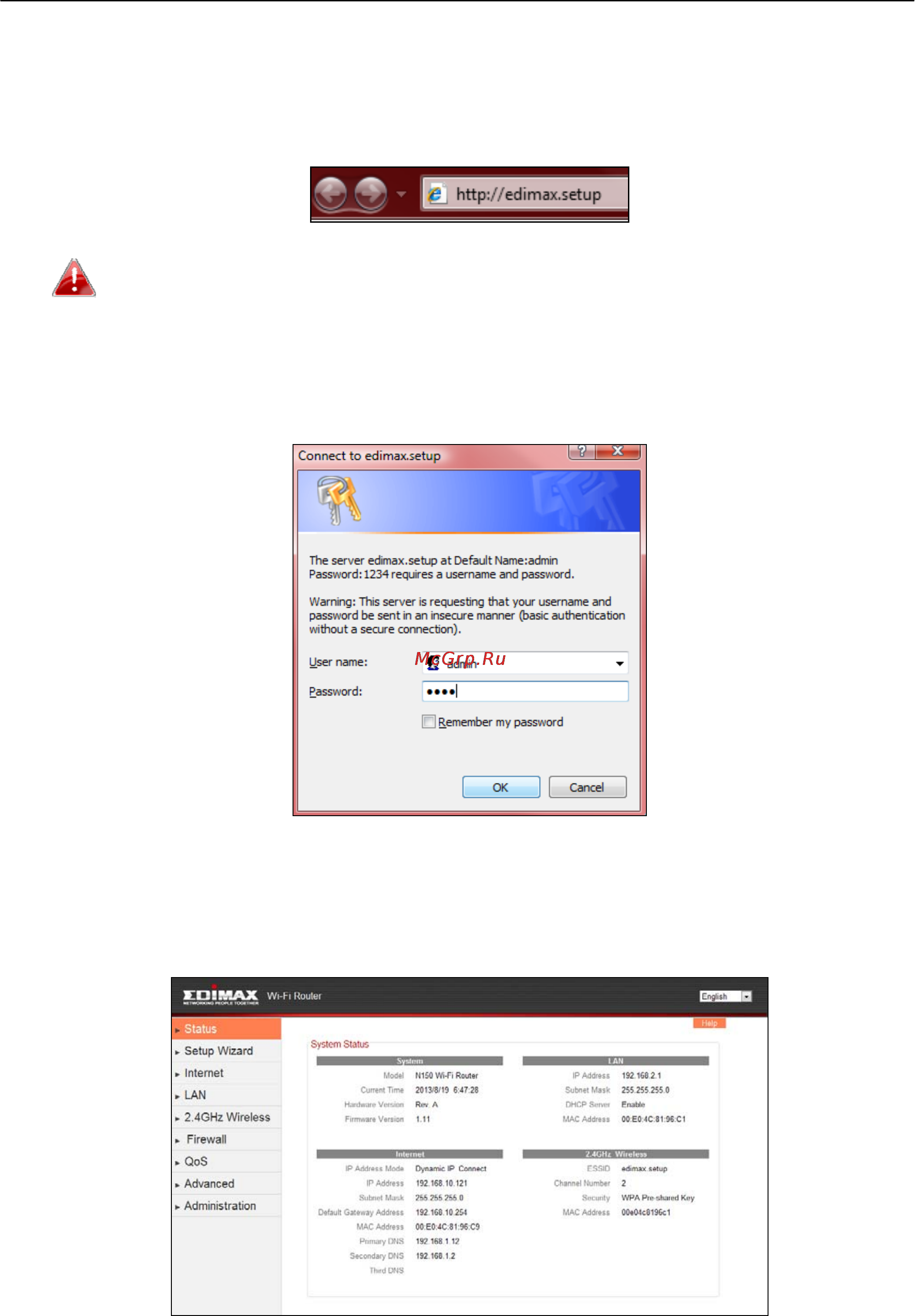 Edimax BR-6228nS V2 [6/16] Веб интерфейс конфигурации