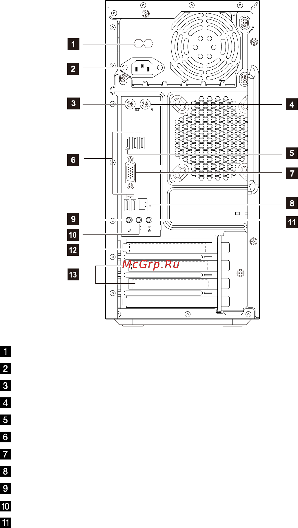 Lenovo H410e [8/35] Вид панели сзади