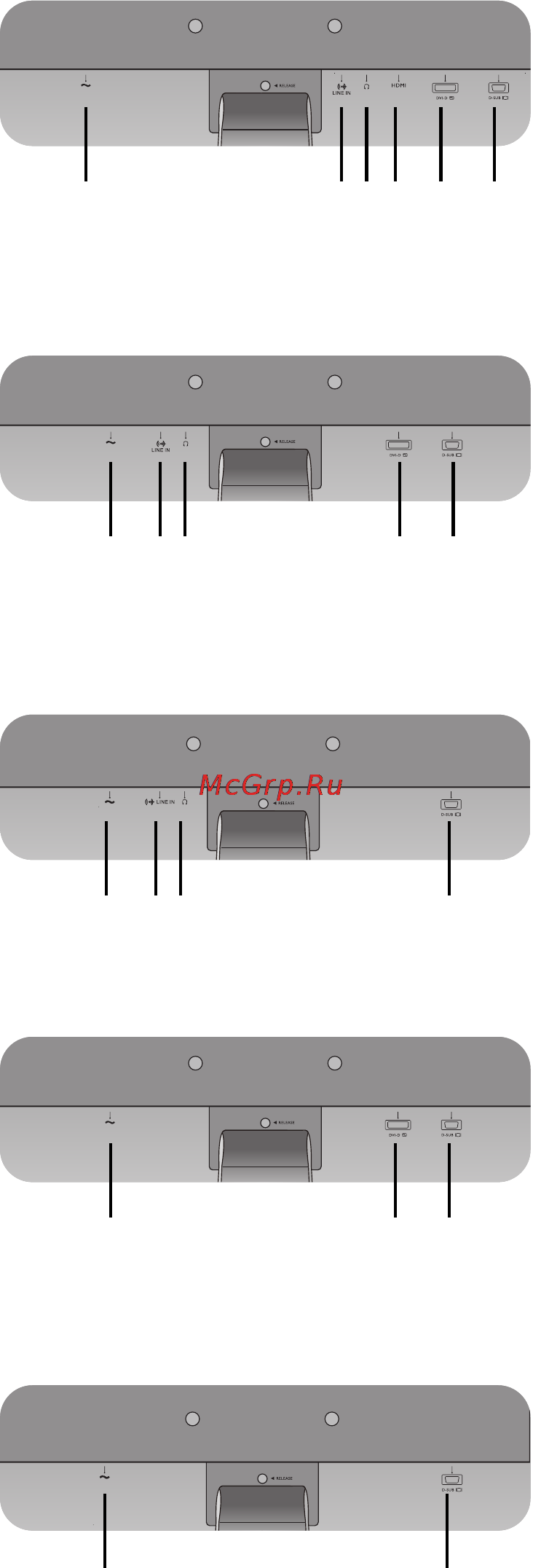 Benq GL2450 [8/49] Входные и выходные разъемы