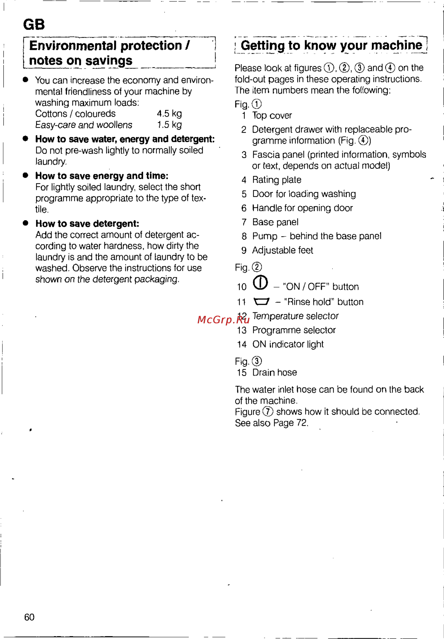 Bosch WFB 1002 [58/73] Environmental protection notes on sayings