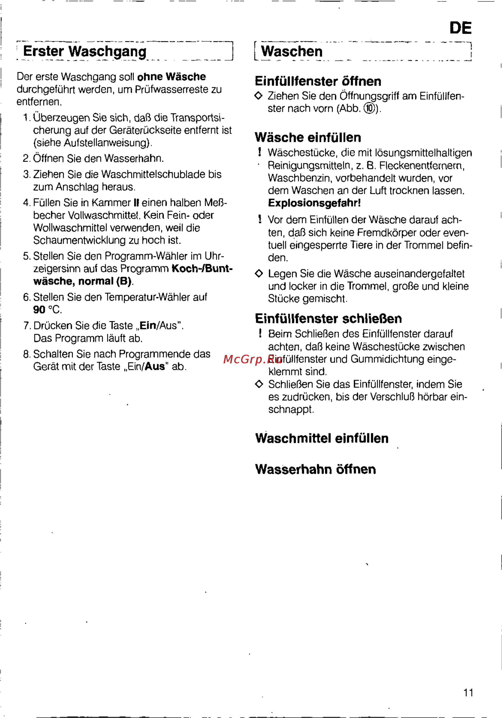 Bosch WFB 1002 [9/73] Waschen j