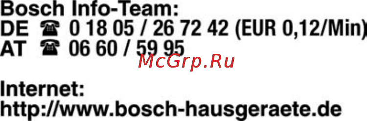 Bosch MCM 2006 [95/95] Bosch info team de 0 18 05 26 72 42 eur 0 12 min ат и 06 60 59 95