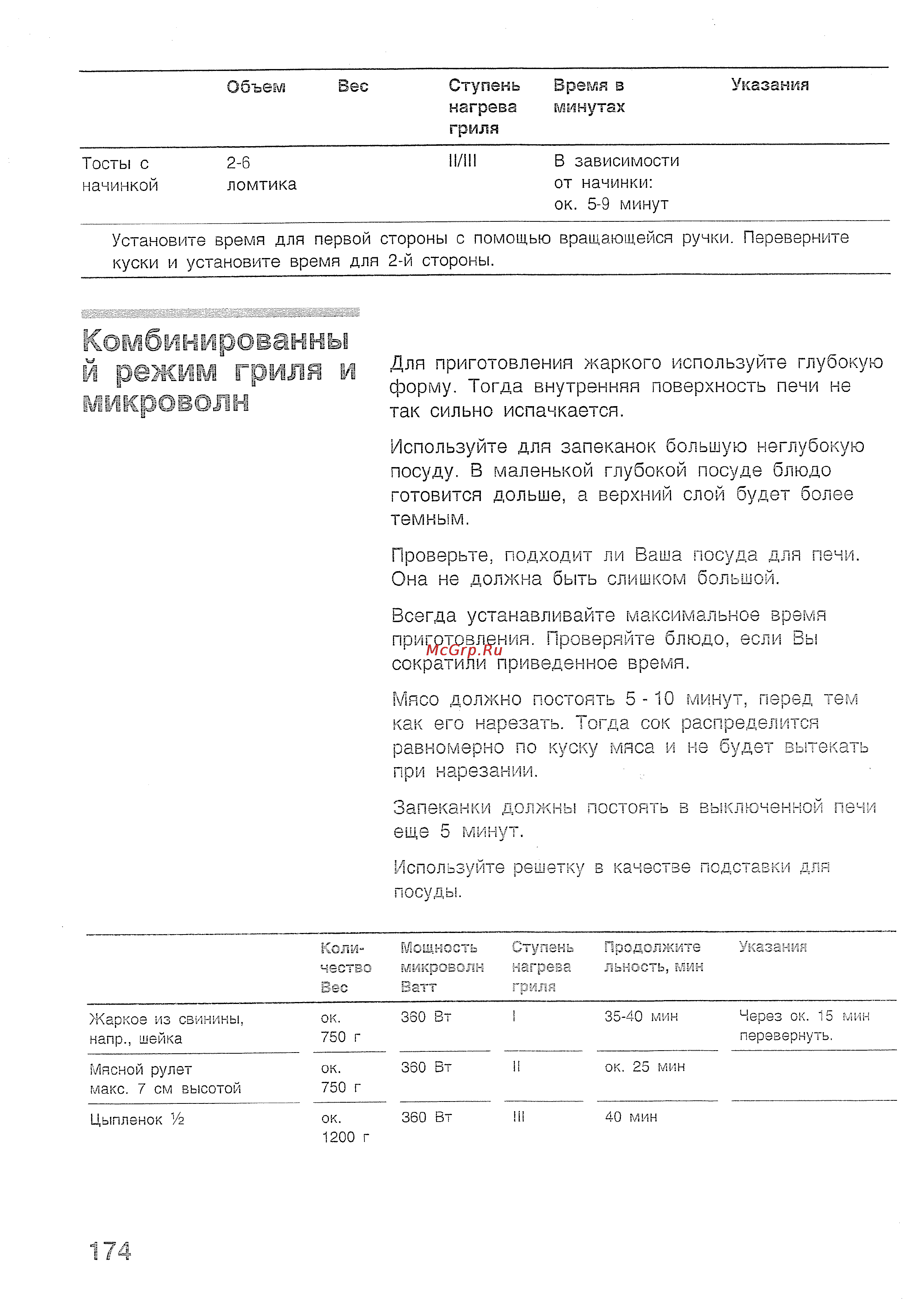 Bosch HMT 85G650 [44/50] Комбинированны й режим гриля и микроволн
