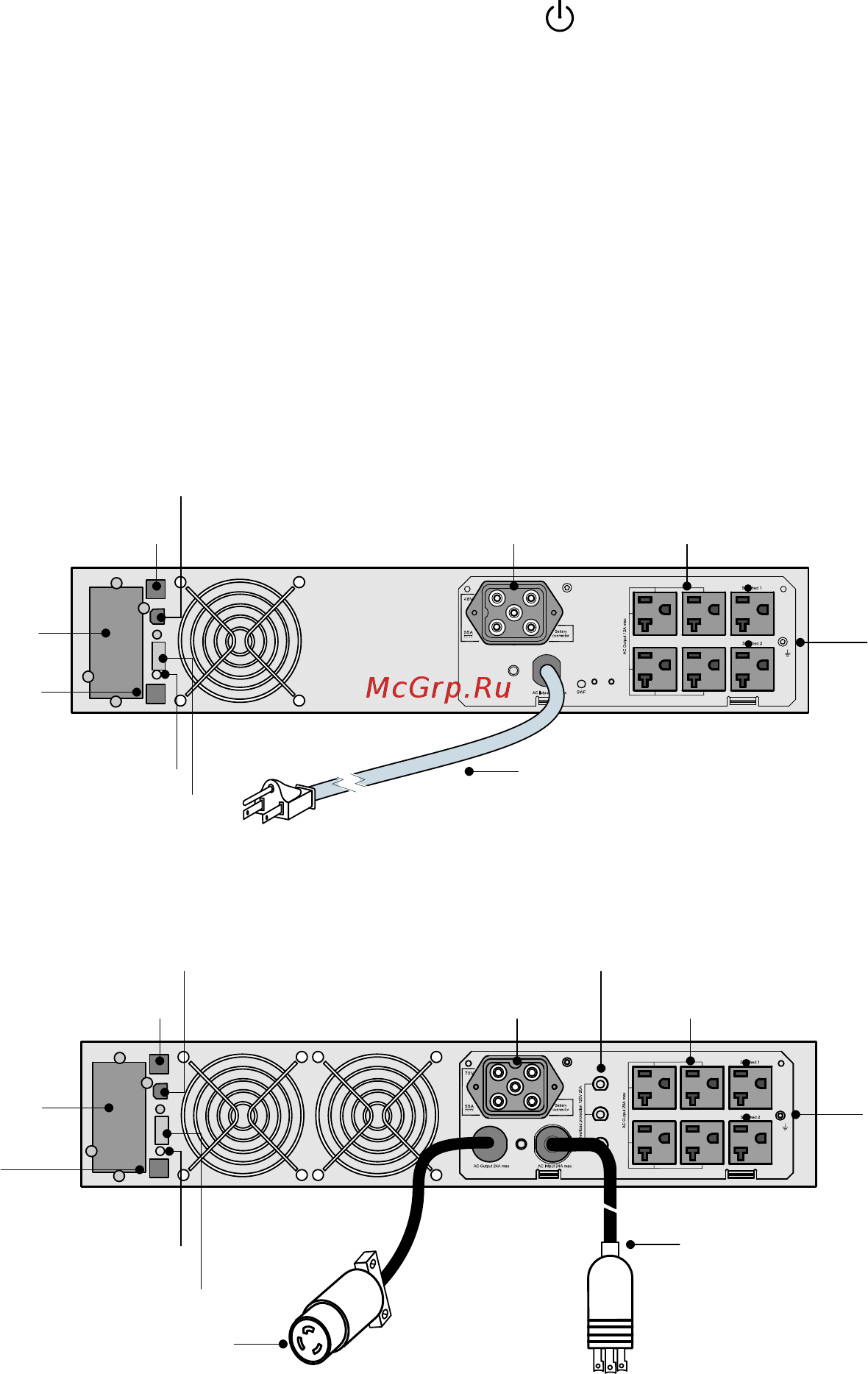 Eaton Powerware 5130 103006593-6591 [20/39] Задние панели ибп