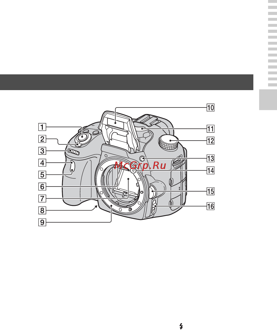 Sony SLT-A65K+1855 [13/198] Элементы фотоаппарата