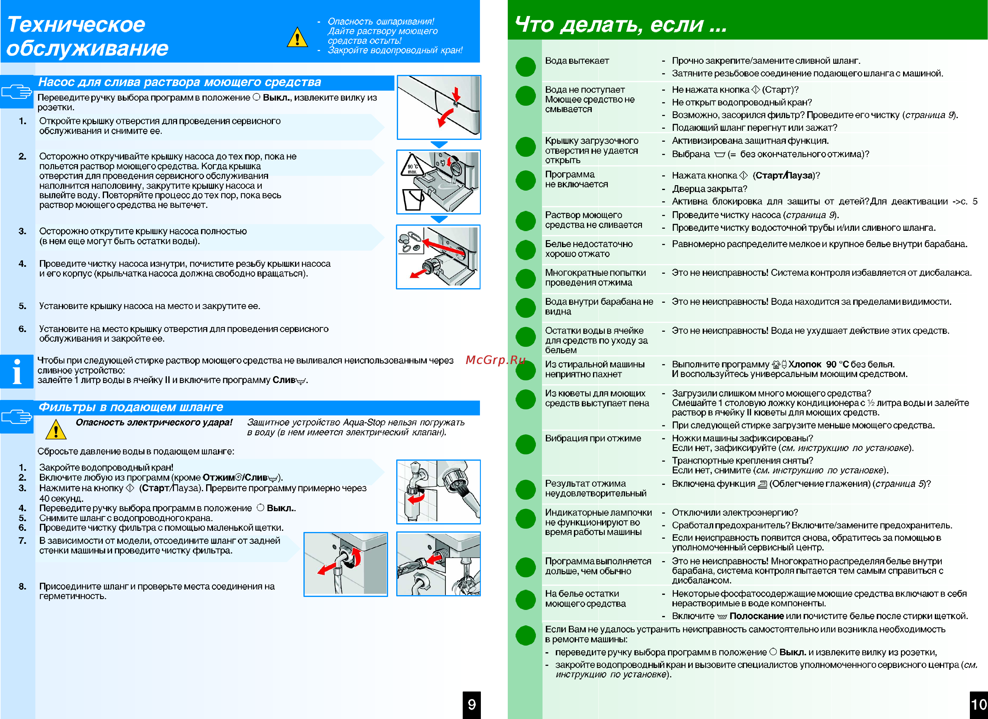 Bosch WAE 24360 OE [7/8] Что делать если