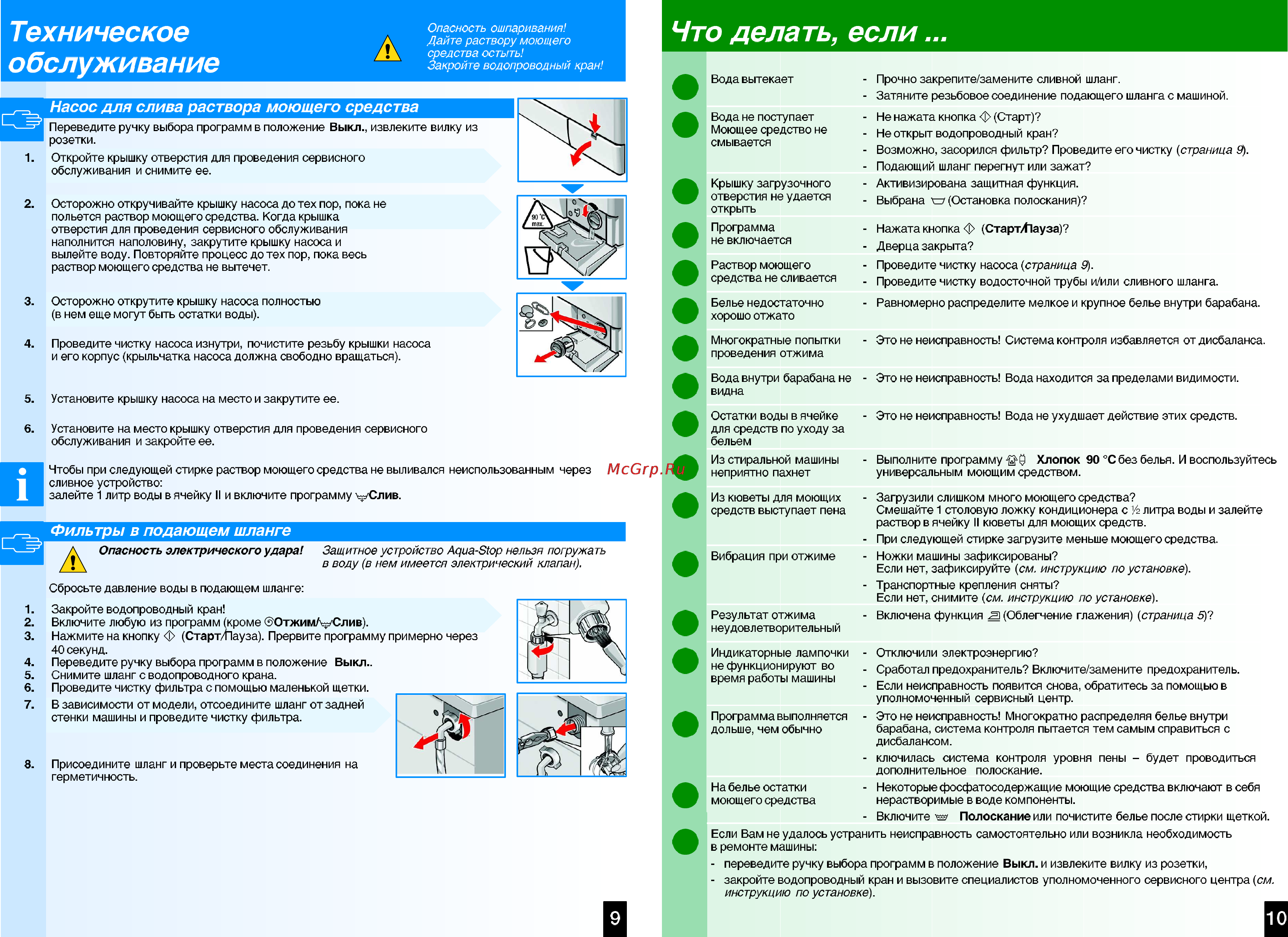 Bosch WAE 20460 BC [7/8] Что делать если