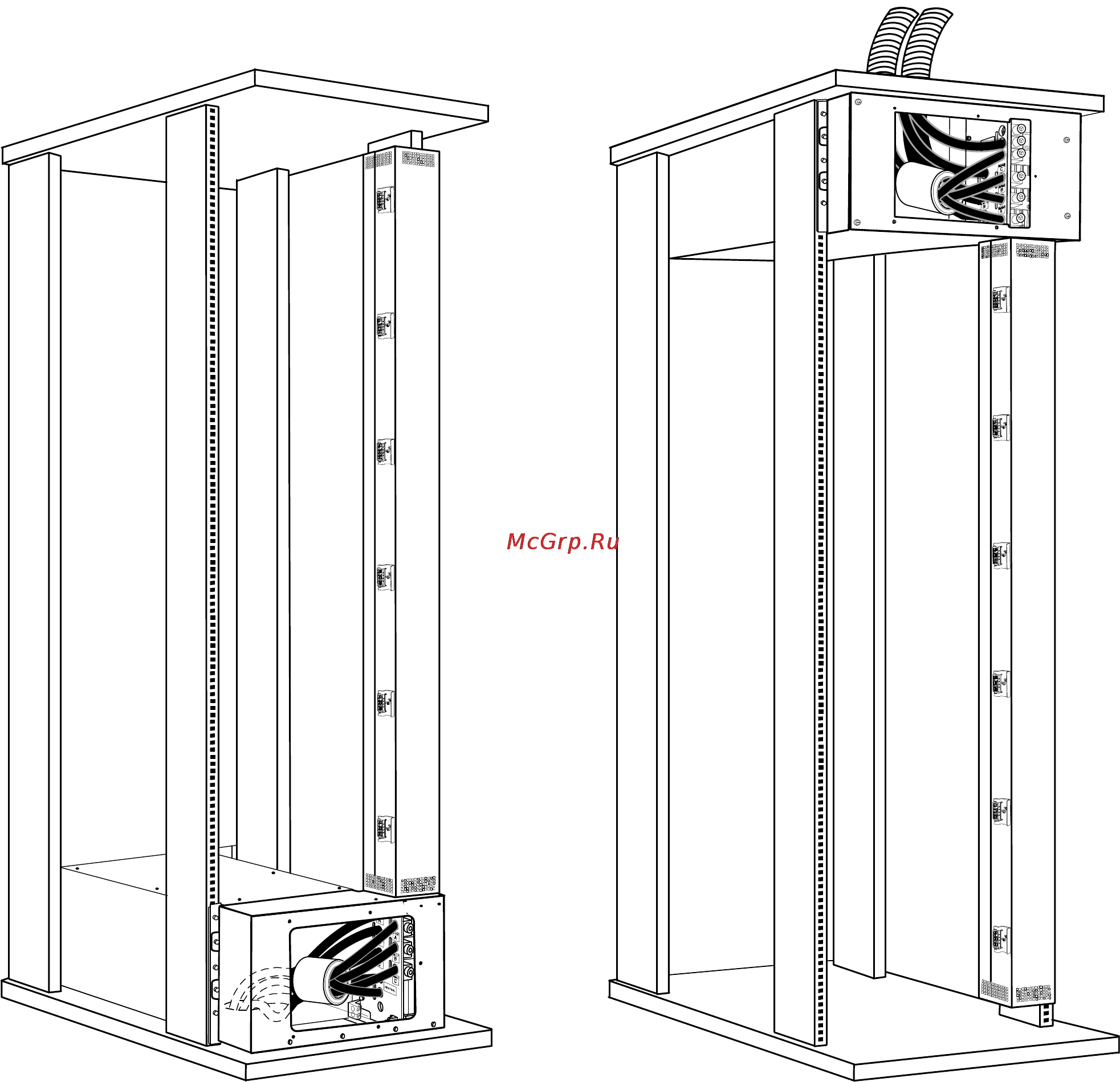 Eaton Powerware Blade UPS [17/106] Установка входных и выходных соединений
