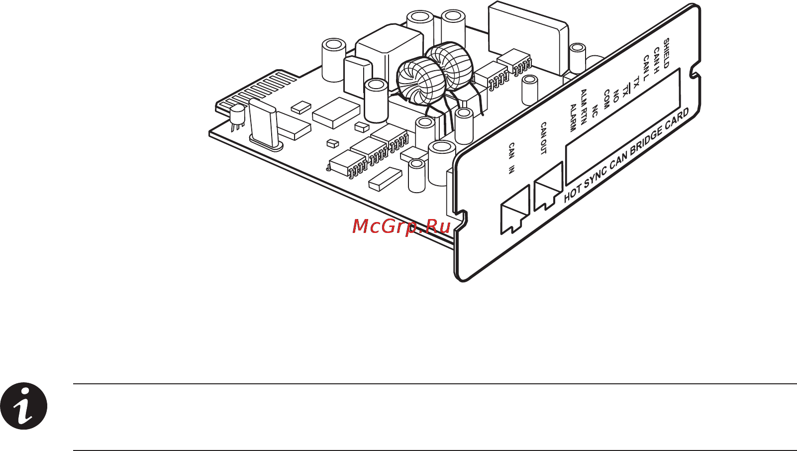 Eaton Powerware Blade UPS [41/106] Рисунок 33 плата powerware hot sync can bridge