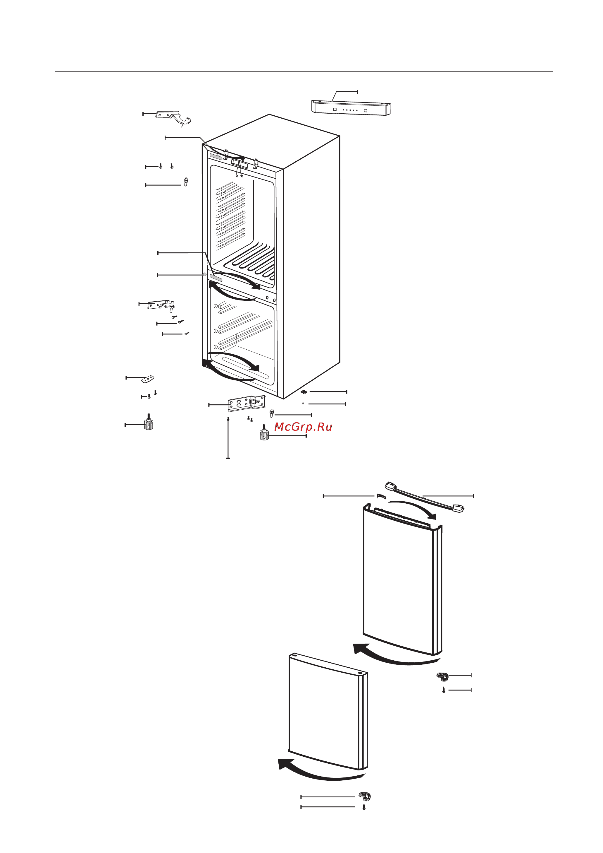 Samsung RL36SCMG3 [20/28] Изменение направления открывания дверец 2