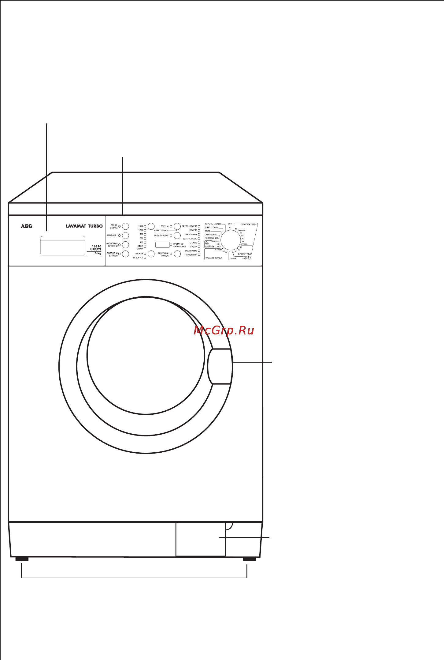 AEG LAVAMAT TURBO 16810 [10/49] Описание машины