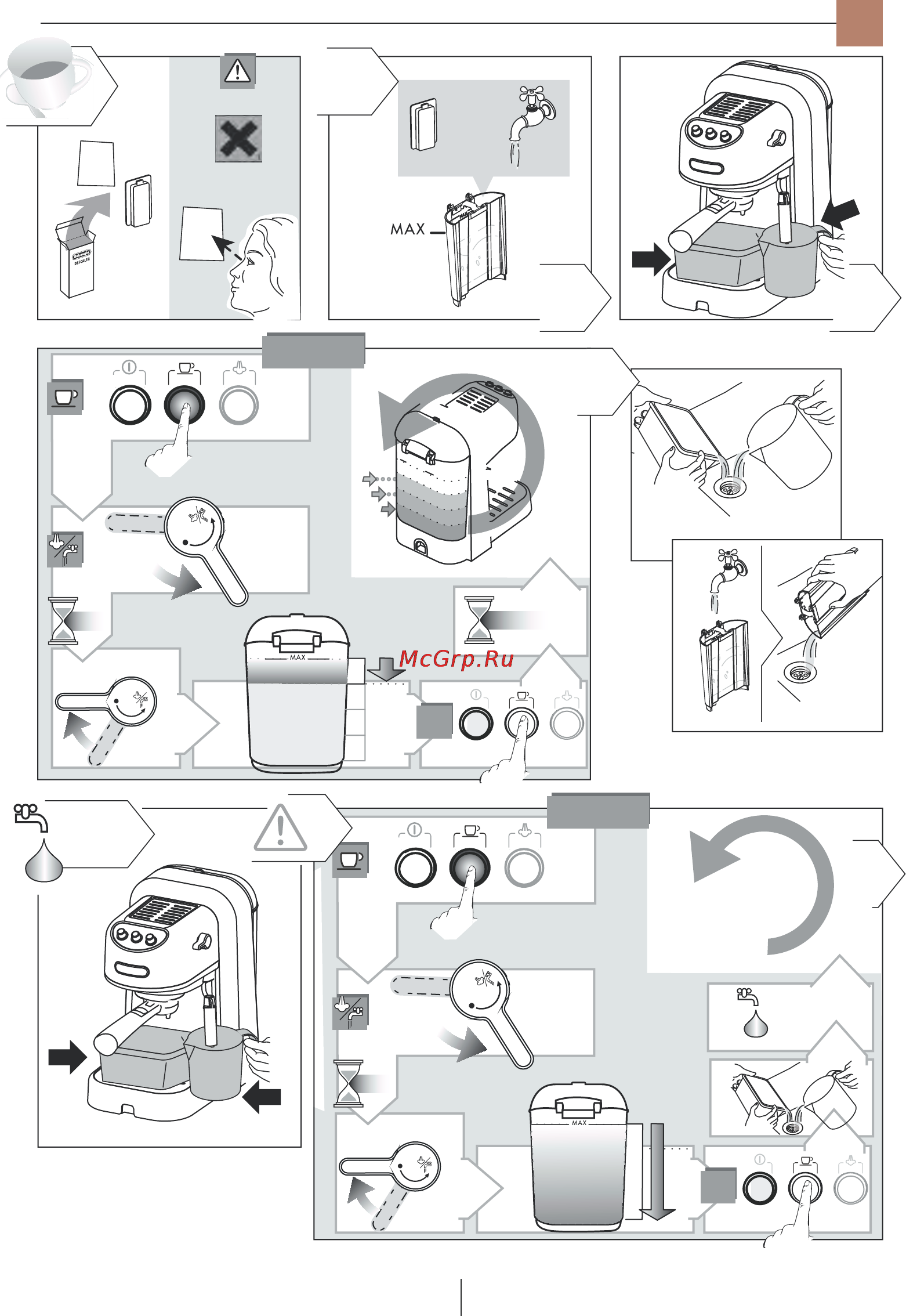 Delonghi EC250.B [9/12] Descaling and rinse