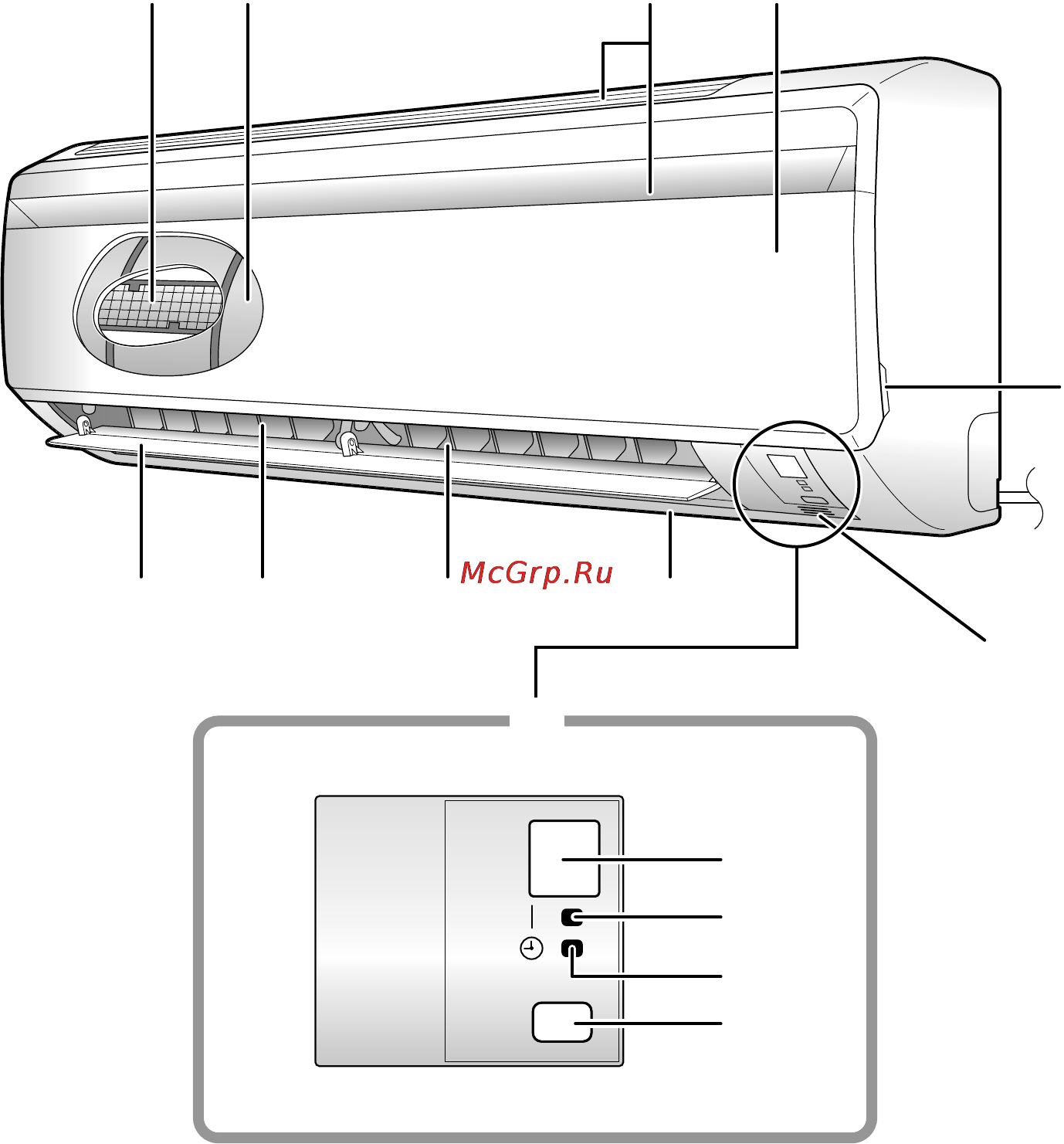 Daikin FTXN35KEV1B/RXN35KEV1B [5/28] Наименования компонентов