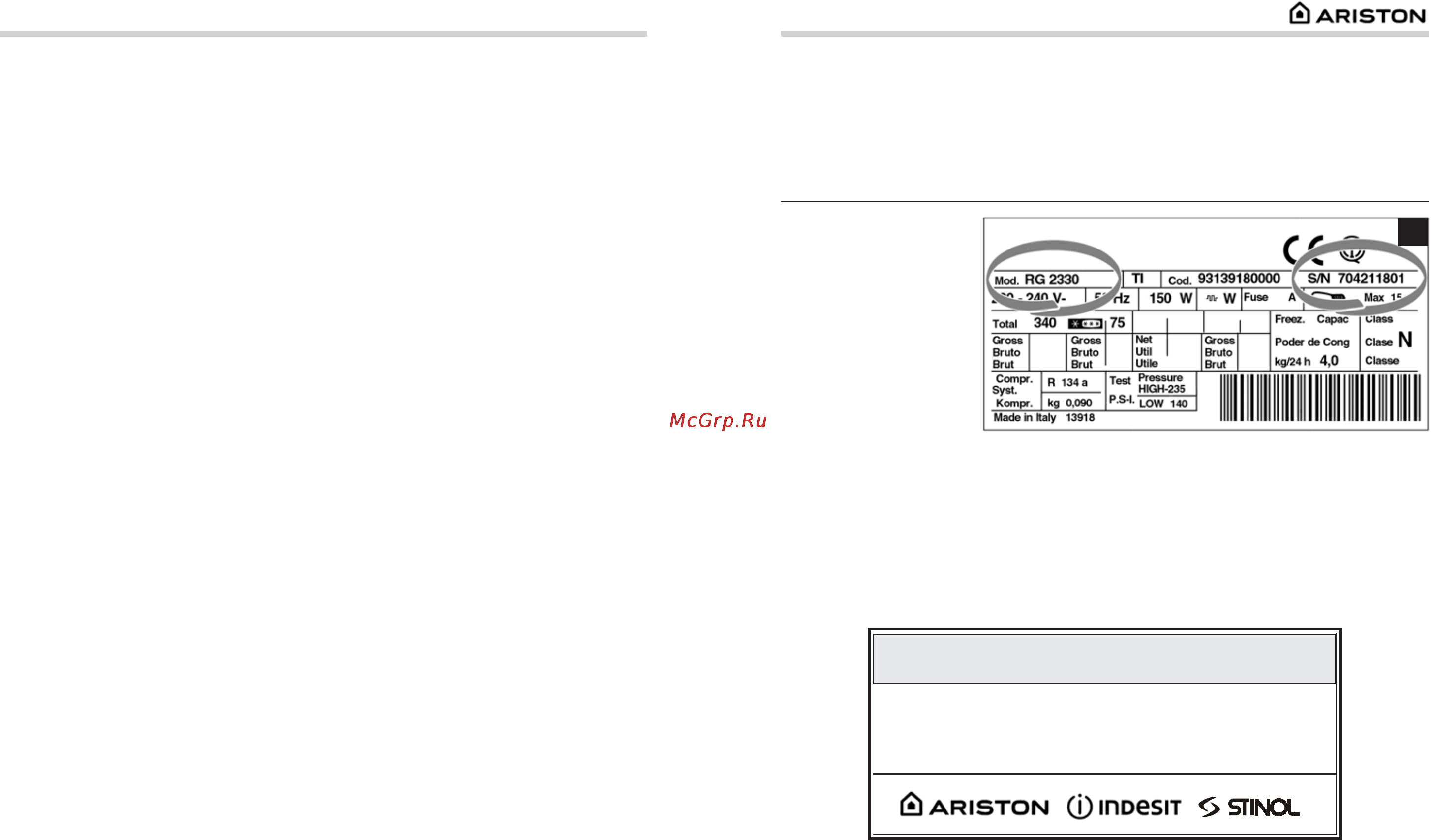 Ariston BCZ M40 IX [14/16] Merloni elettrodomestici spa