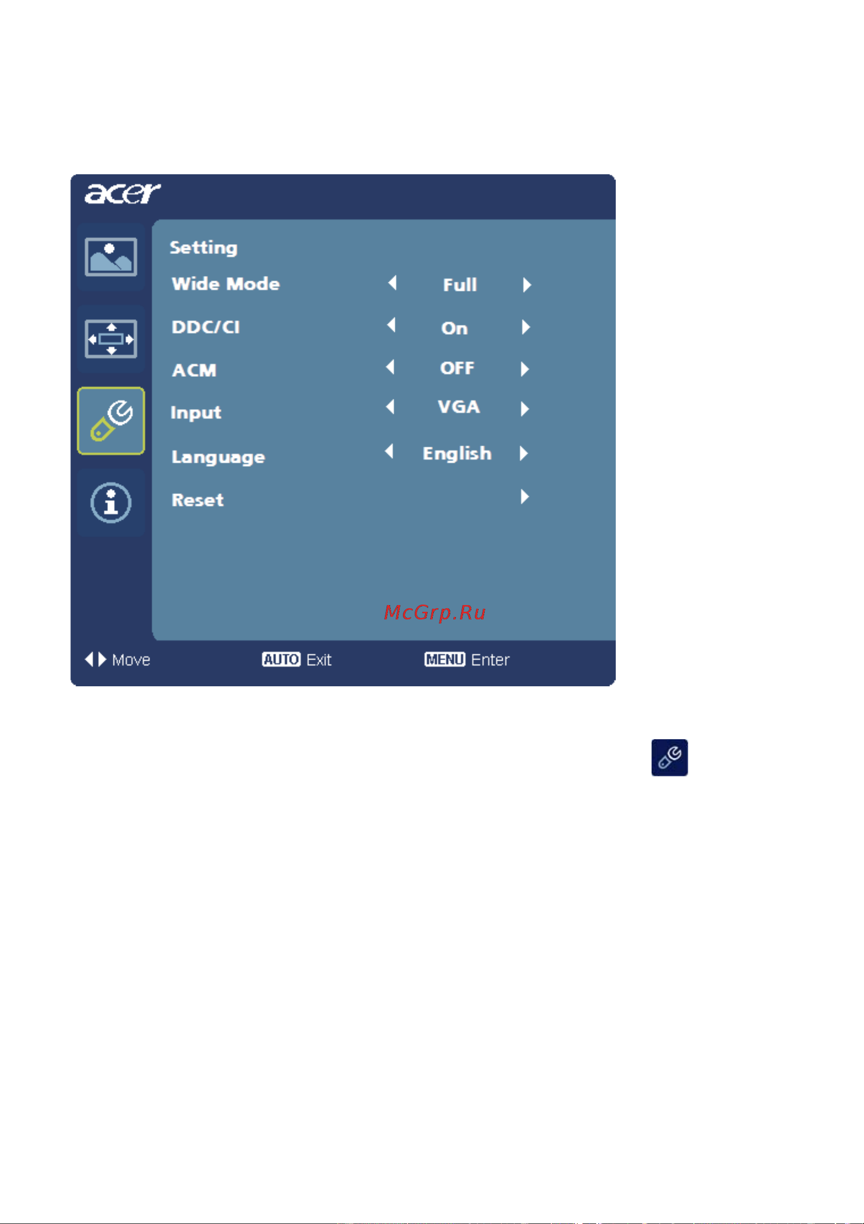 Acer S242HLCbid Инструкция по эксплуатации онлайн [23/28] 60443
