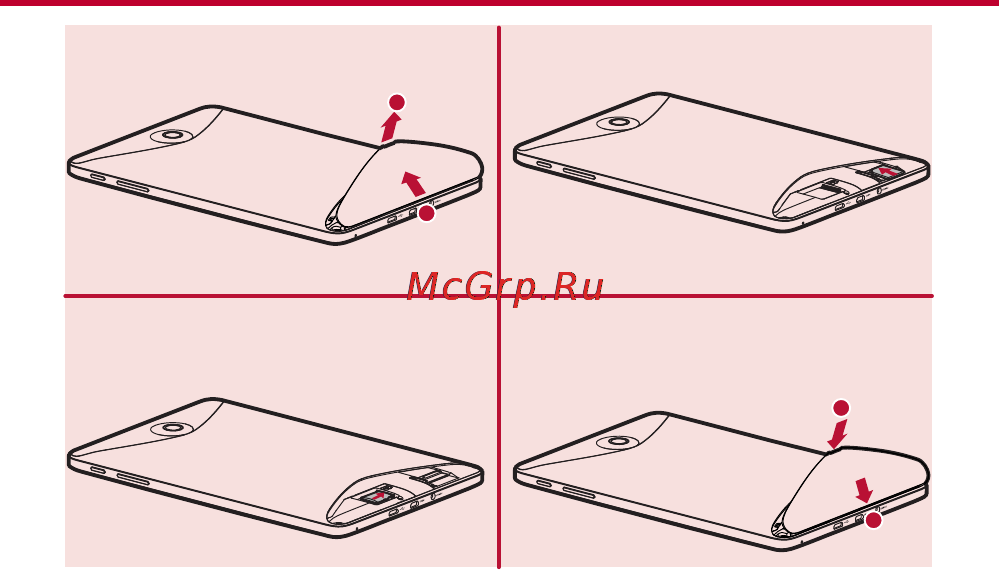 Huawei MediaPad Brown [3/22] Установка sim карты и microsd карты