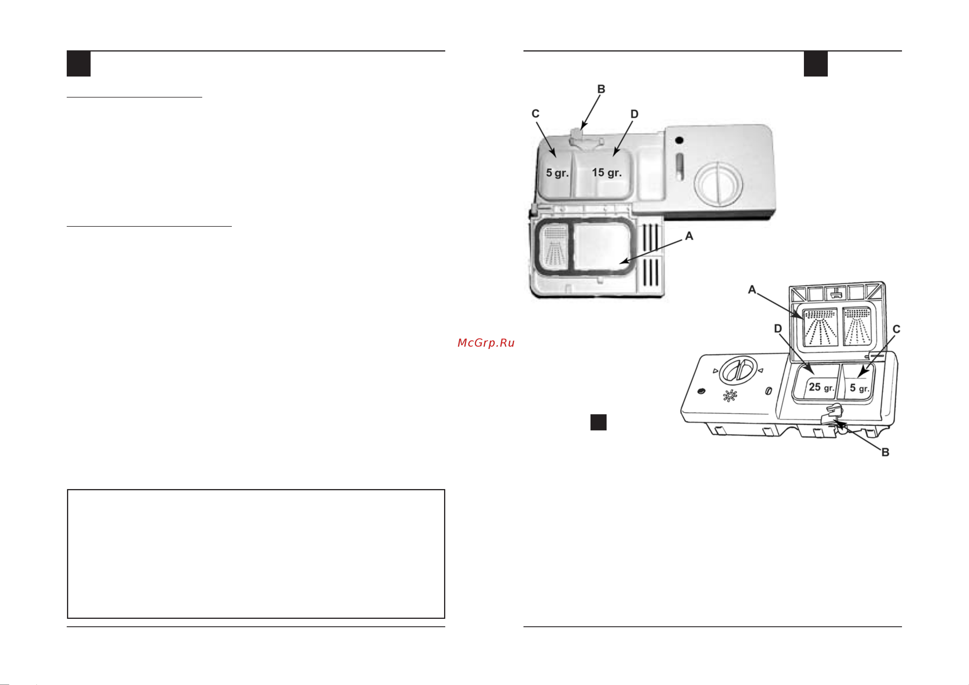 Ariston LI 42 [8/20] Моющие средства и добавки для полоскания
