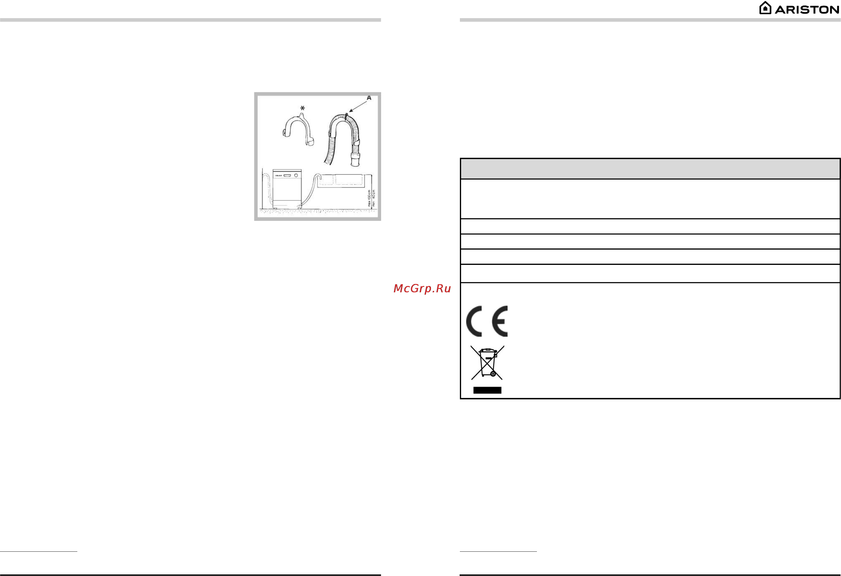 Ariston LD 6090 [3/14] Технические характеристики