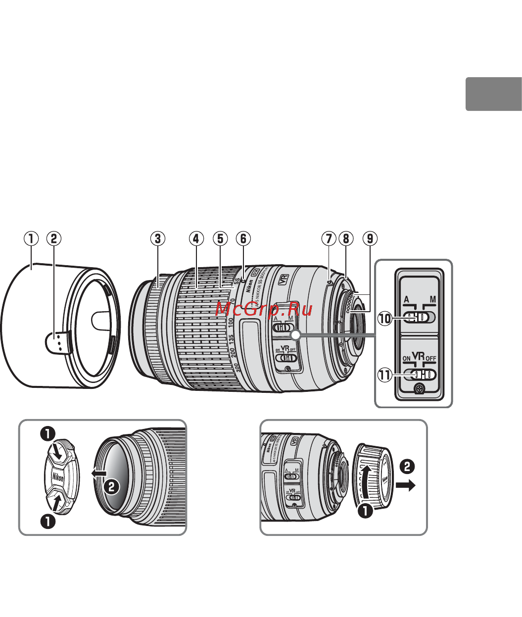 Nikon AF-S DX 55-300 f4.5-5.6 VR [21/140] Jp en de fr es sv ru nl it cz sk ro ua ck ch kr