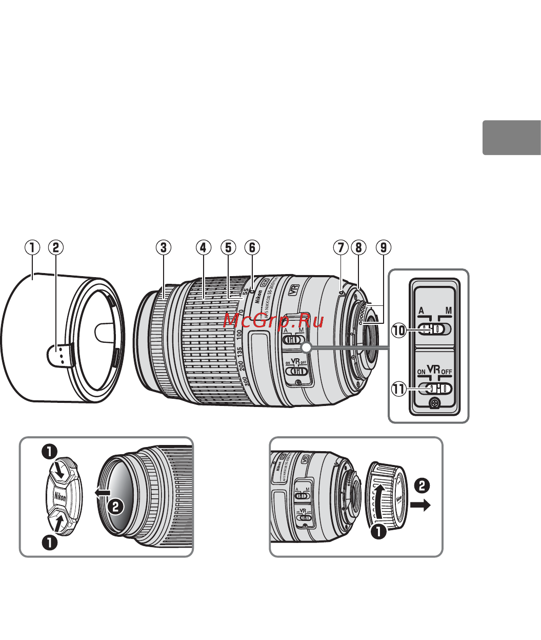 Nikon AF-S DX 55-300 f4.5-5.6 VR [29/140] Jp en de fr es sv ru nl it cz sk ro ua ck ch kr