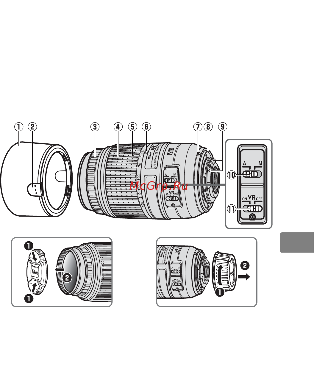 Nikon AF-S DX 55-300 f4.5-5.6 VR [85/140] Jp en de fr es sv ru nl it cz sk ro ua ck ch kr