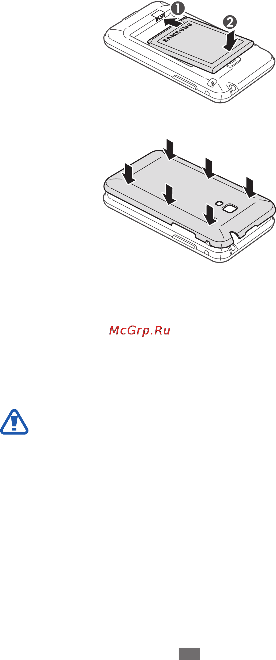 Samsung Galaxy Ace Plus GT-S7500 Dark/Blue [12/161] Зарядка аккумулятора