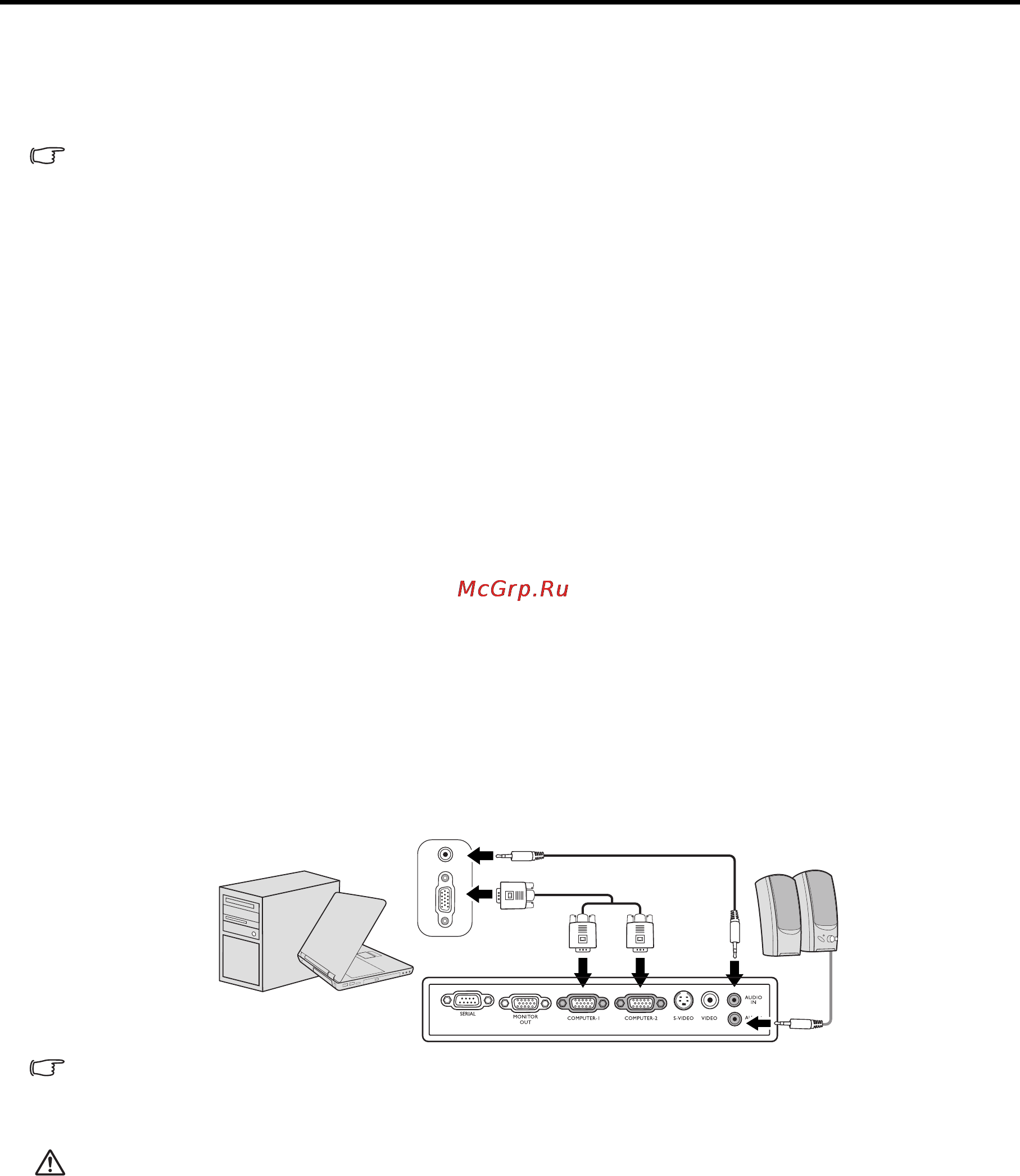 Mitsubishi ES200U [14/49] Подключение компьютера или монитора