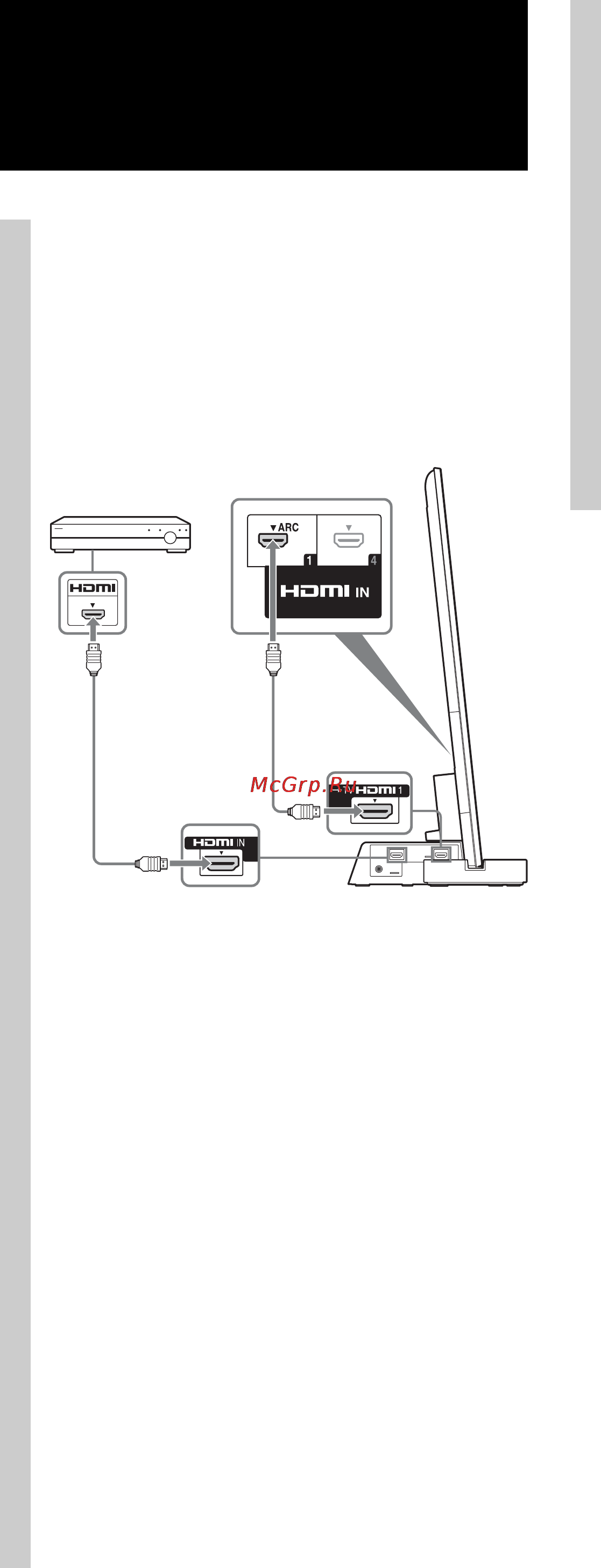 Sony SU-B551S [10/255] Step 4 connecting the tv and player