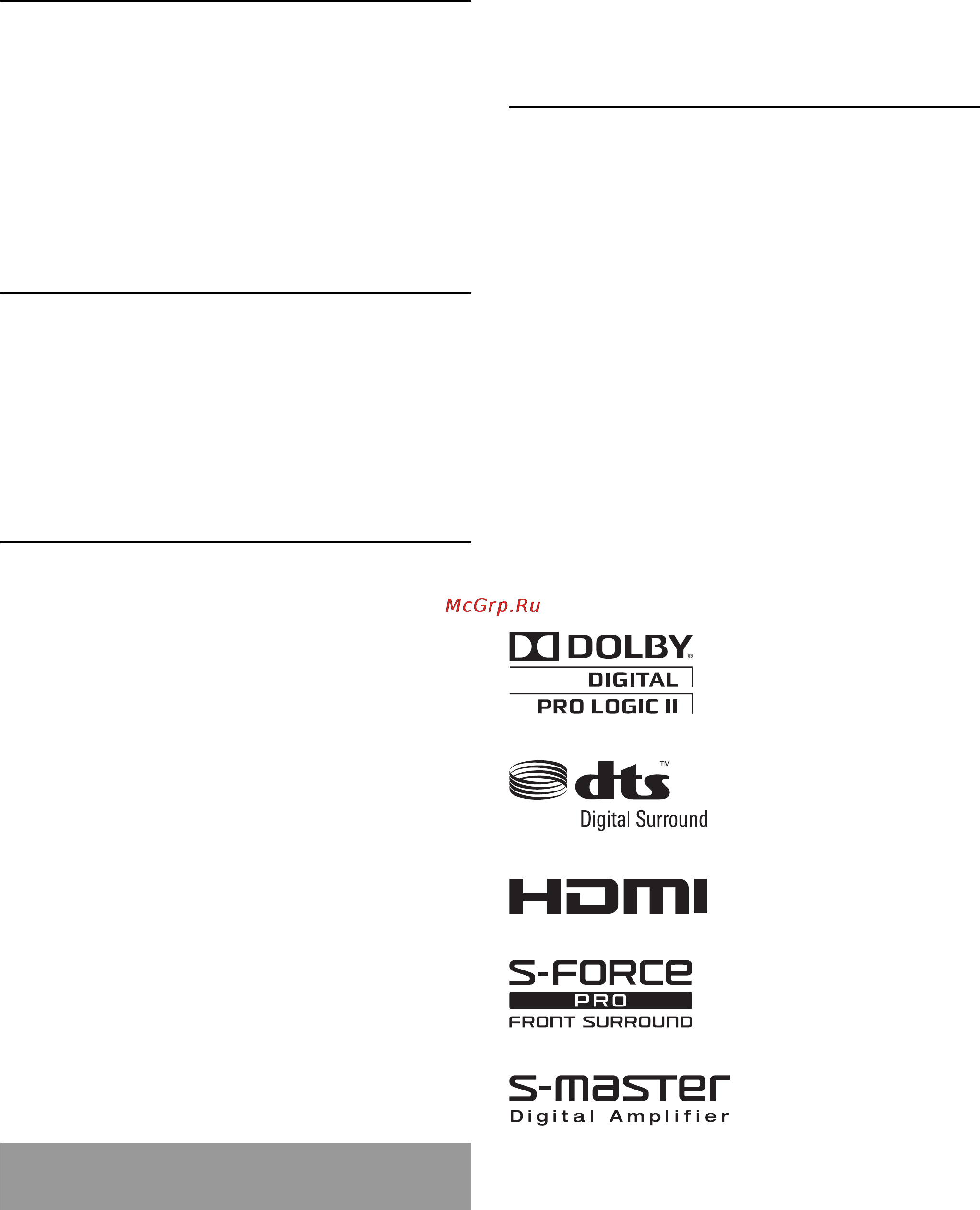 Sony SU-B551S [136/255] Forholdsregler
