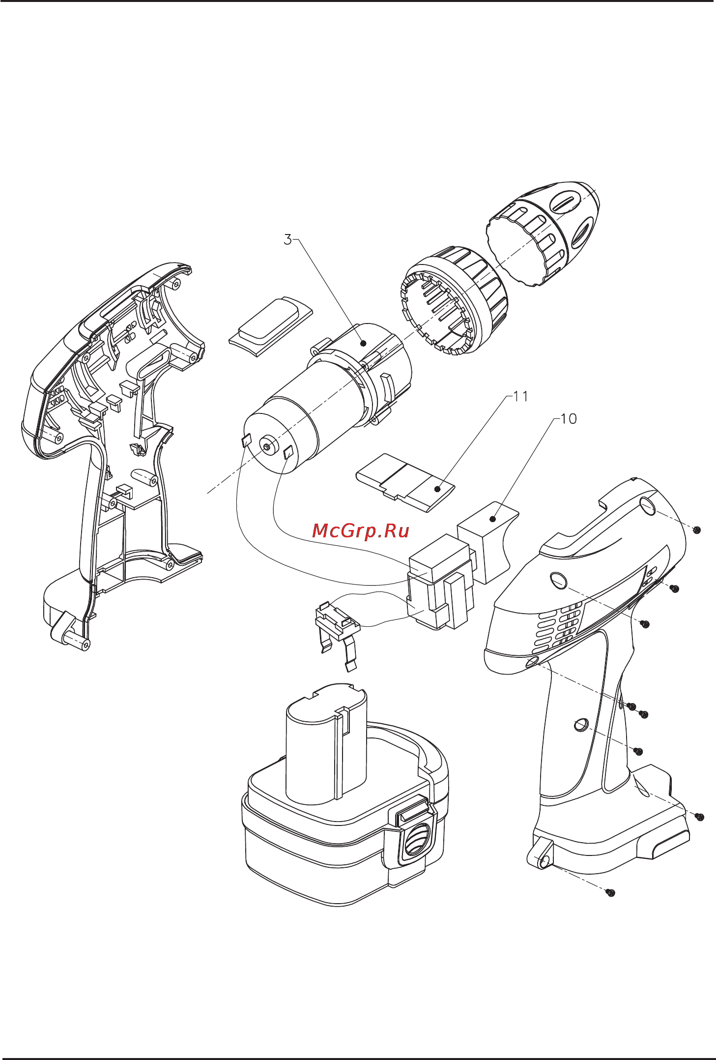 Defort DCD-14N-DZK [34/44] Exploded view