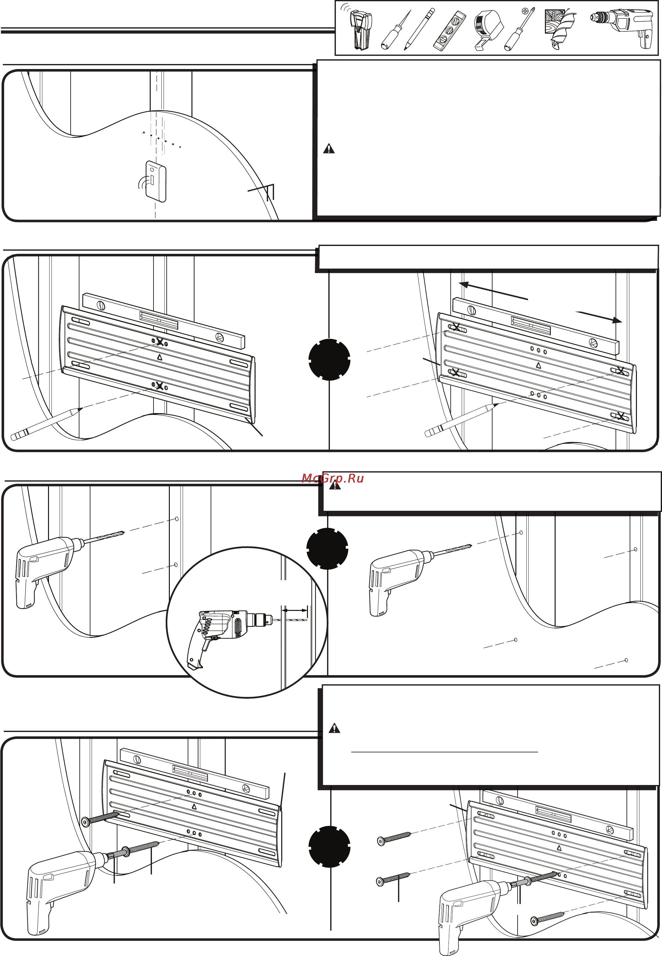 Sanus VML10-B1 [6/36] Wood stud mounting