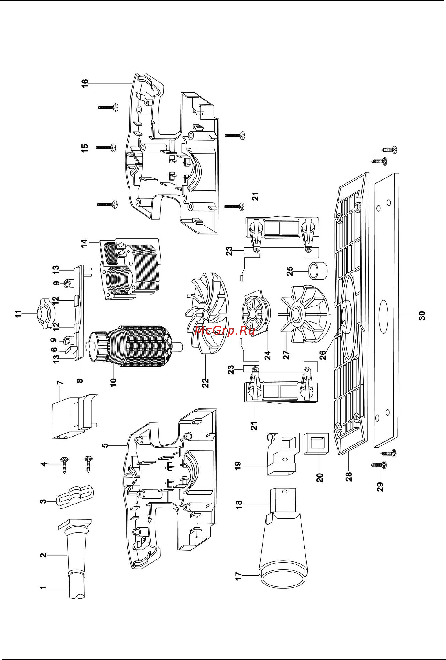 Defort DFS-135N [32/40] Exploded view