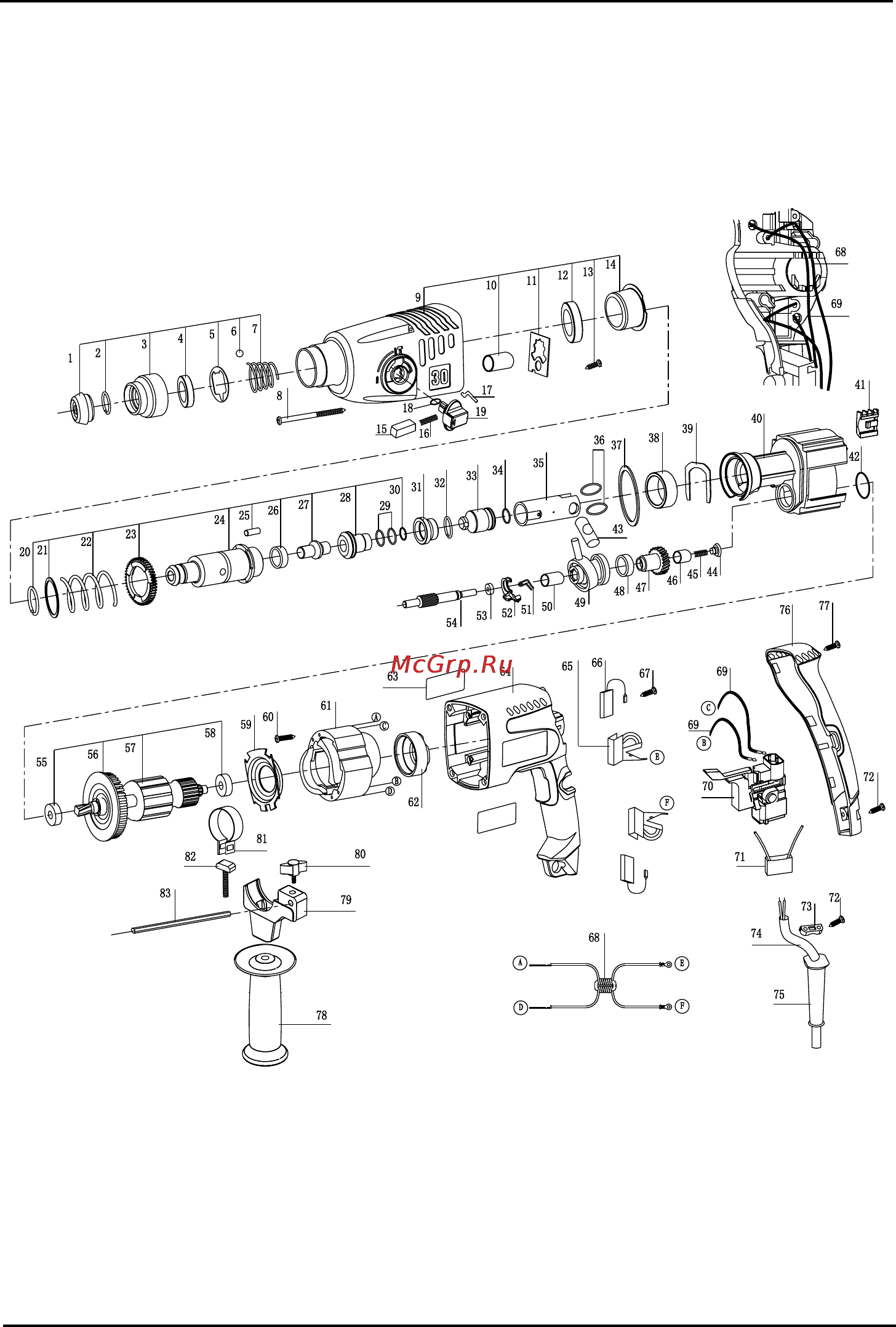 Defort DRH-800N-K [34/44] Exploded view