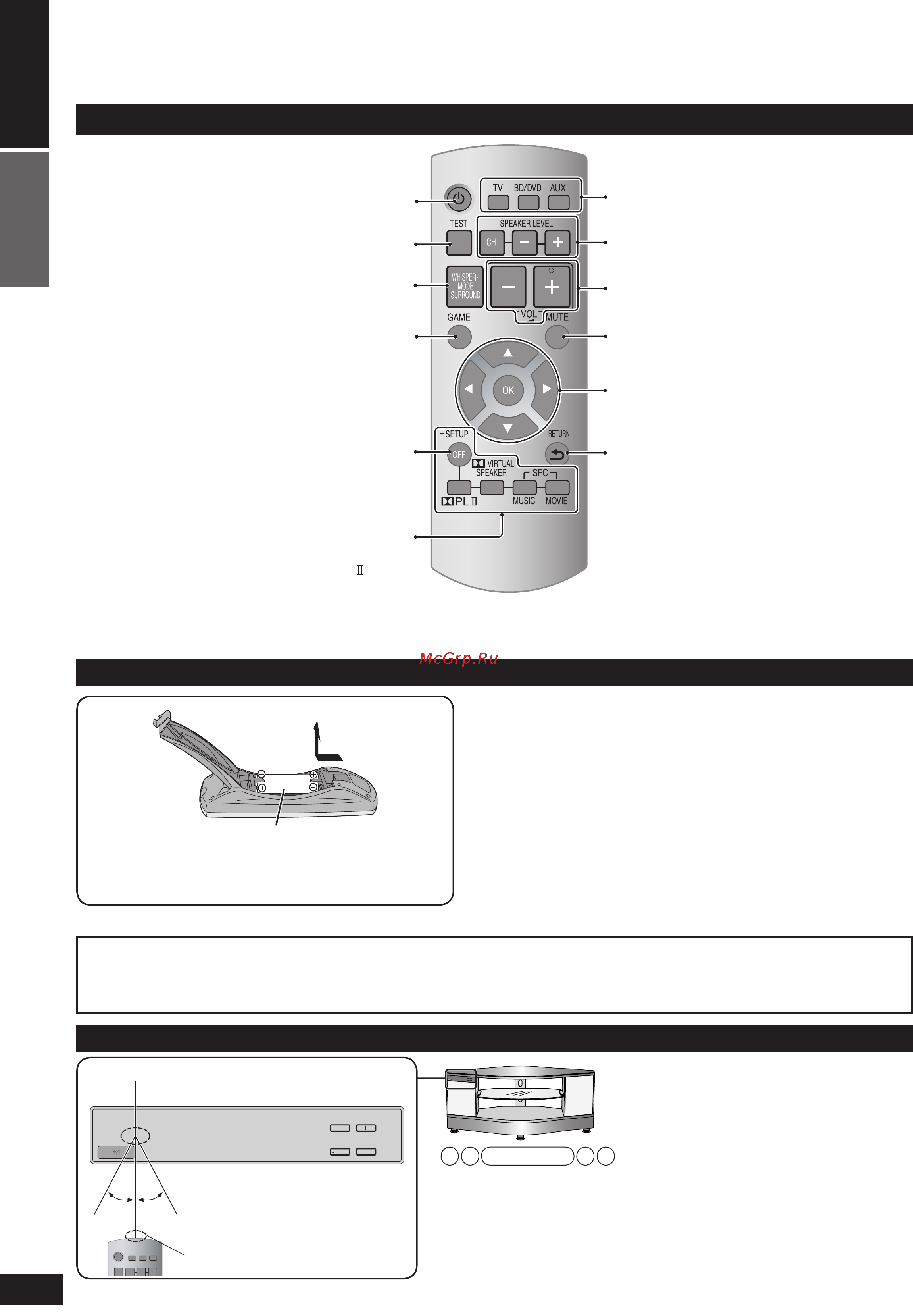 Panasonic SC-HTX5EG-K [6/28] Подготовка пульта ду