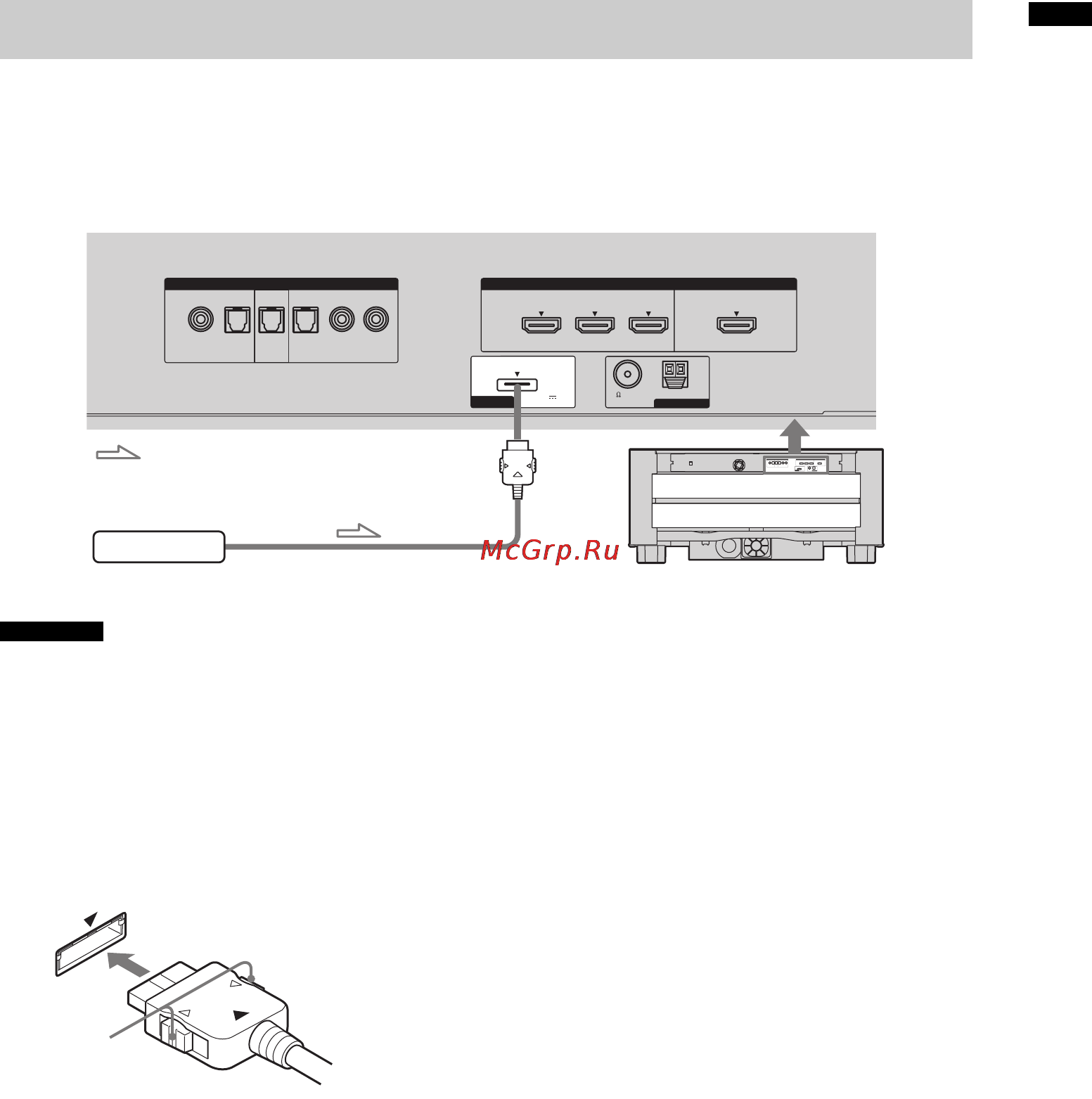 Sony RHT-G550 [19/104] Подключение адаптера digital media port