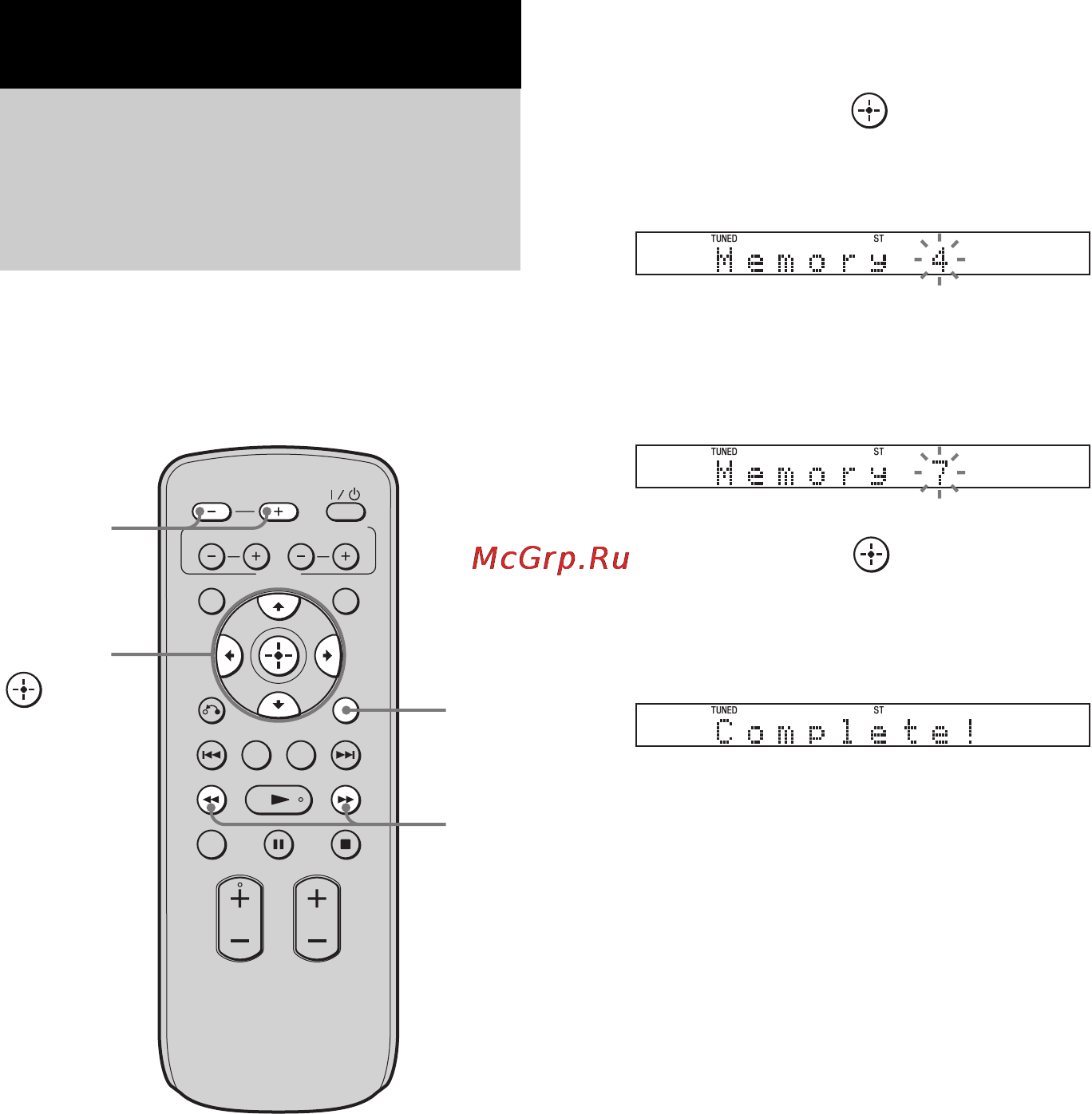 Sony RHT-G550 [26/104] Предварительная настройка радиостанций