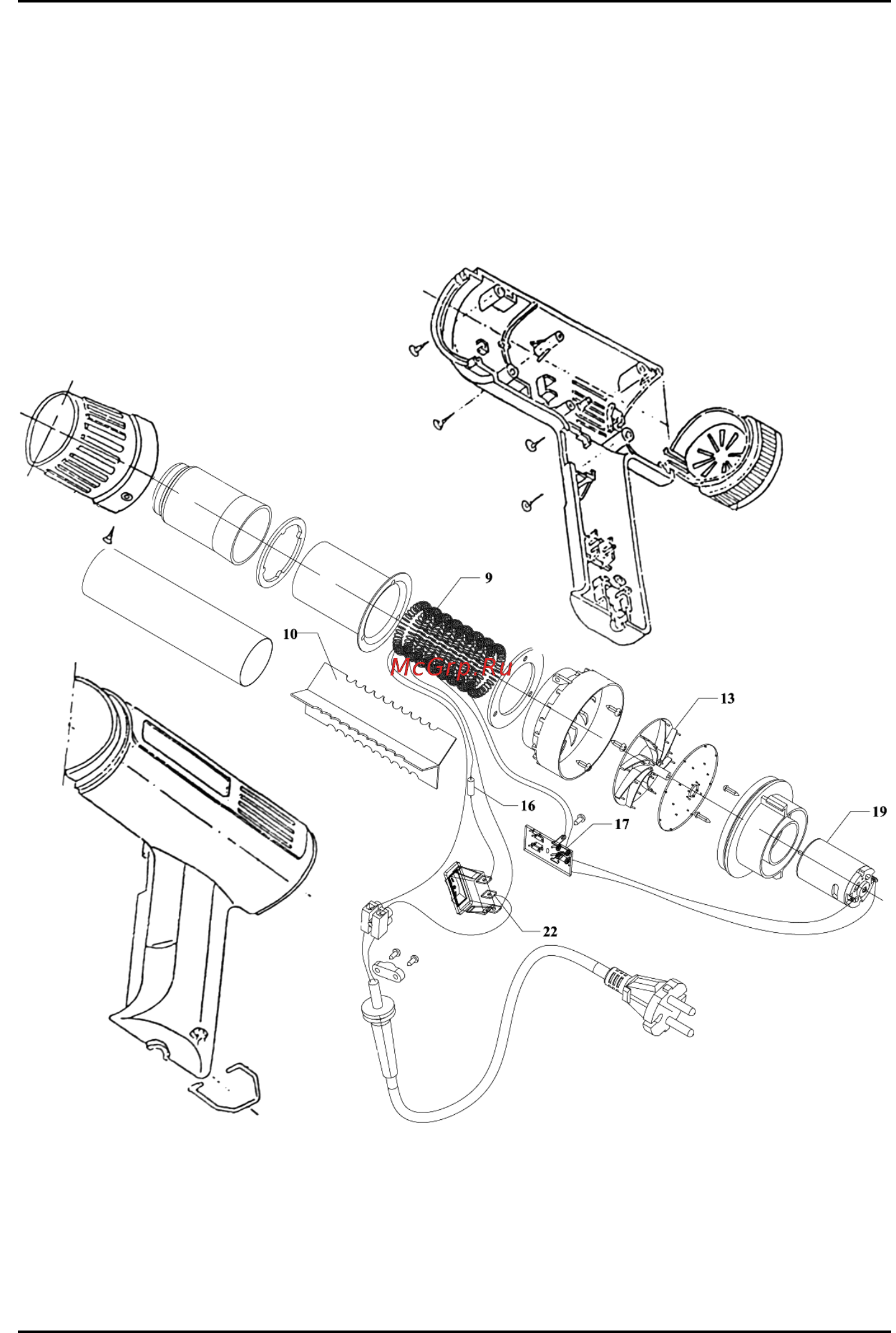 Defort DHG-1600 [40/48] Exploded view dhg 1600