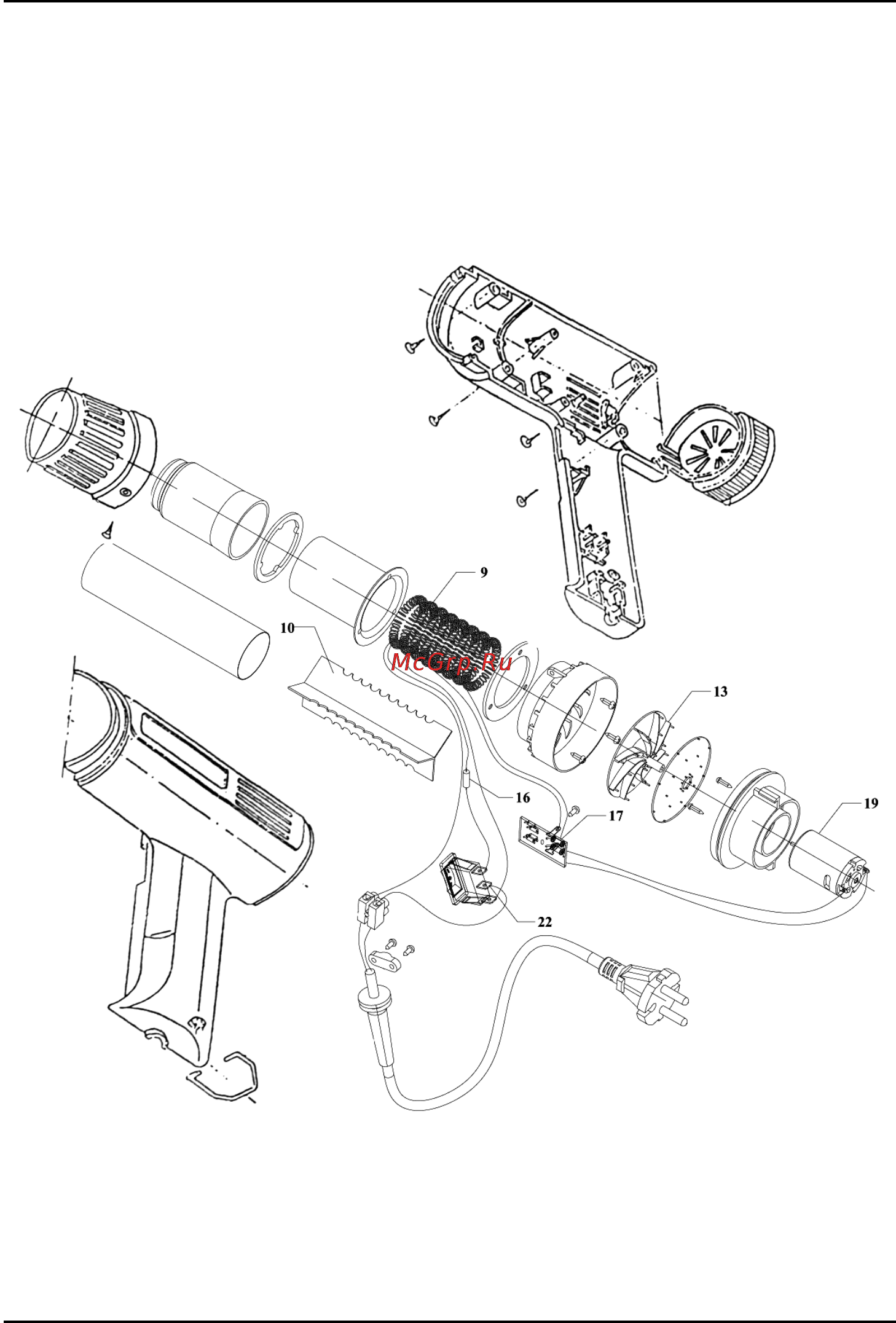 Defort DHG-2000N-K [40/48] Exploded view dhg 2000n k