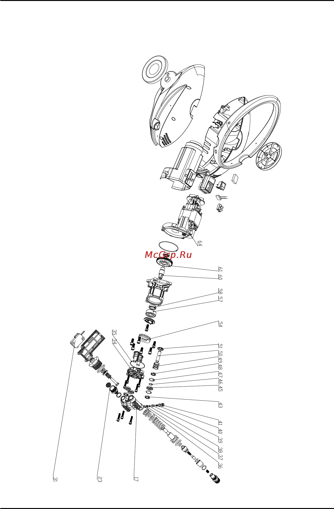 Defort DPW-1650 [92/100] Exploded view dpw 1650