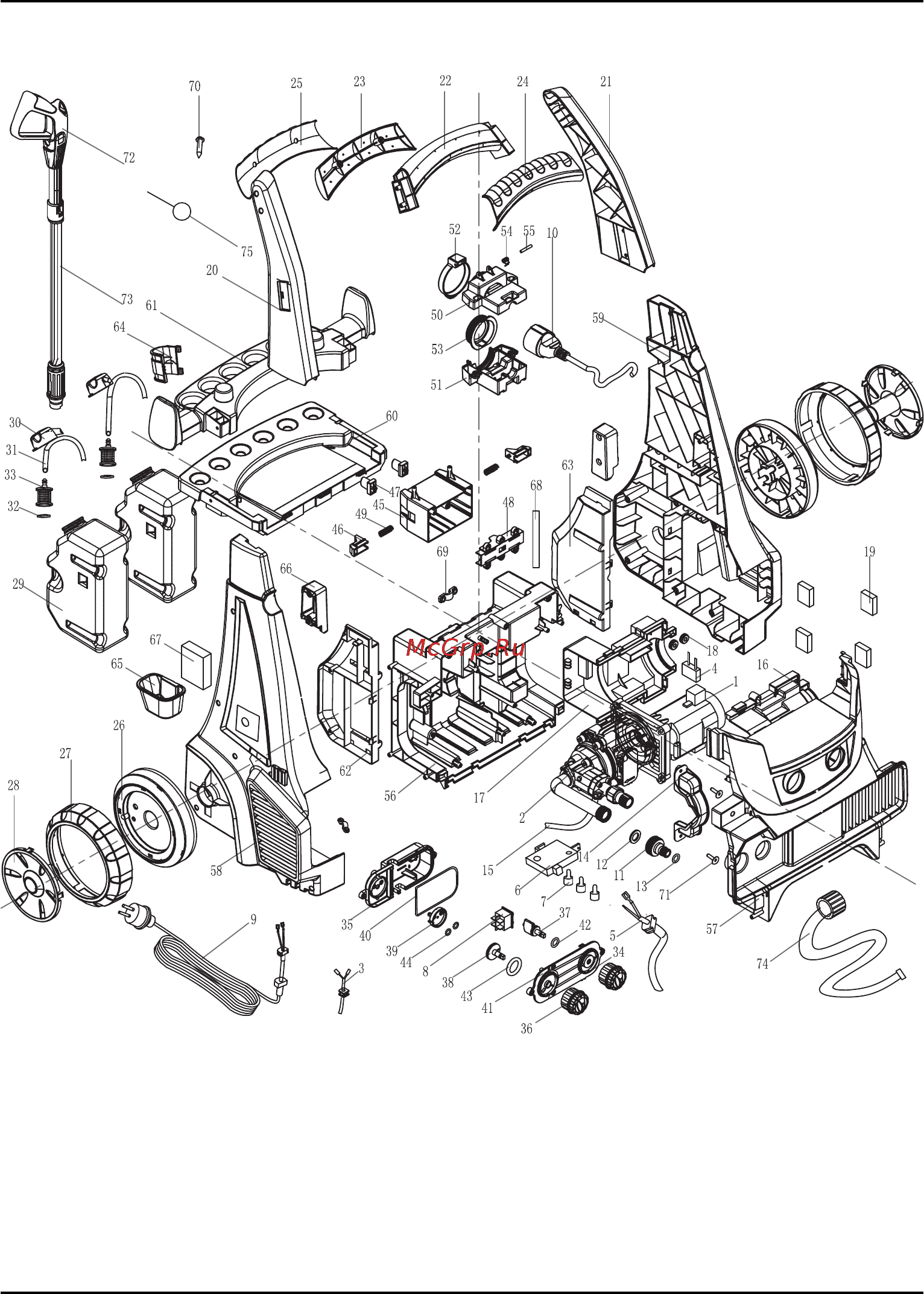 Defort DPW-1800-VAC [118/132] Exploded view