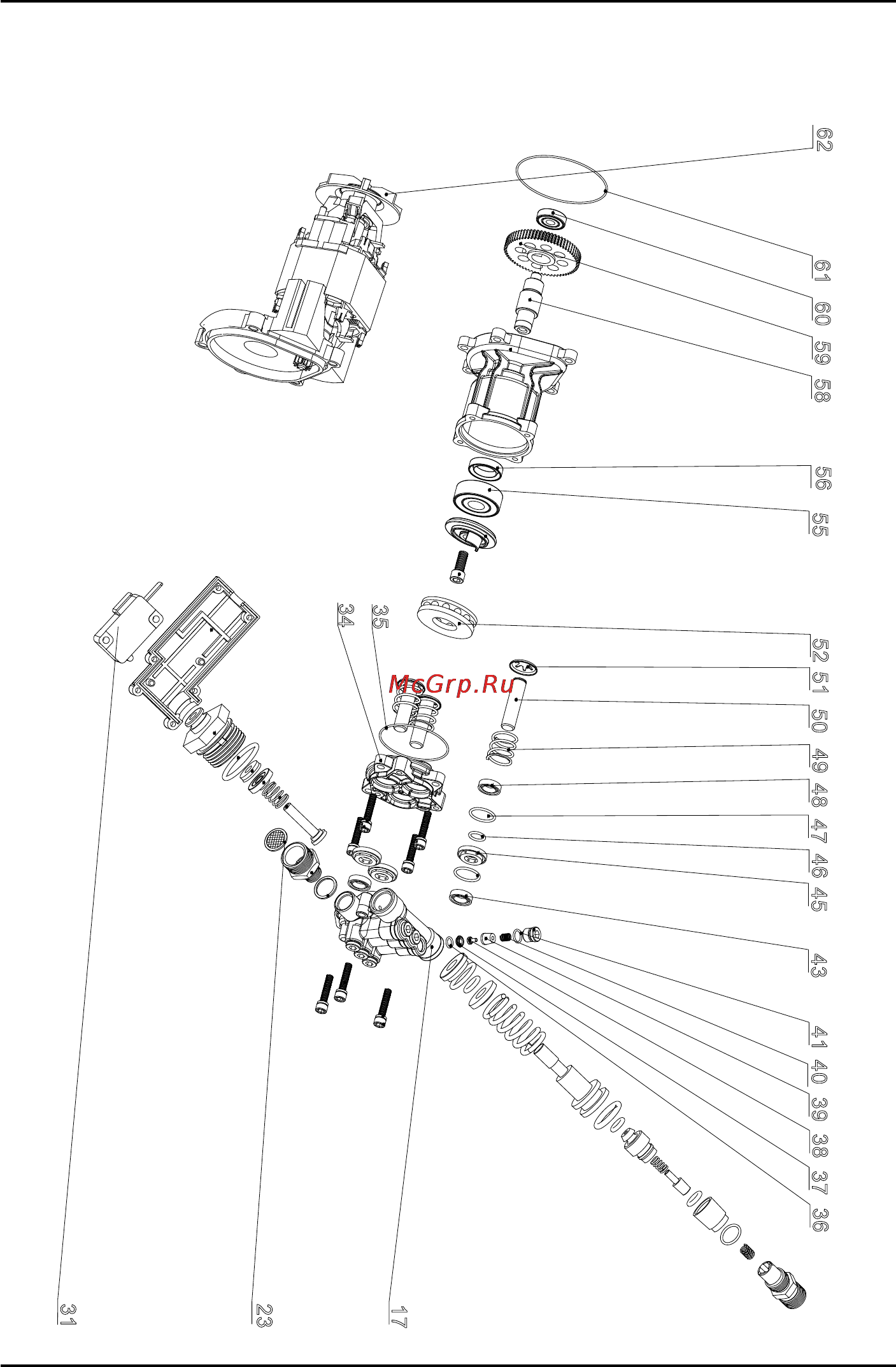 Defort DPW-1850 [92/100] Exploded view dpw 1850