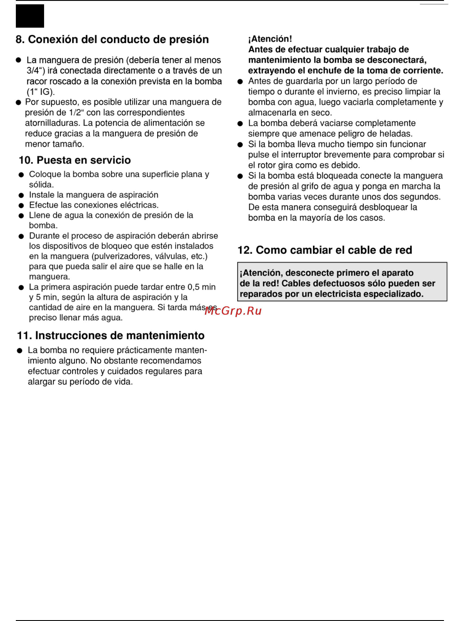Defort DGP-600N [14/76] Puesta en servicio