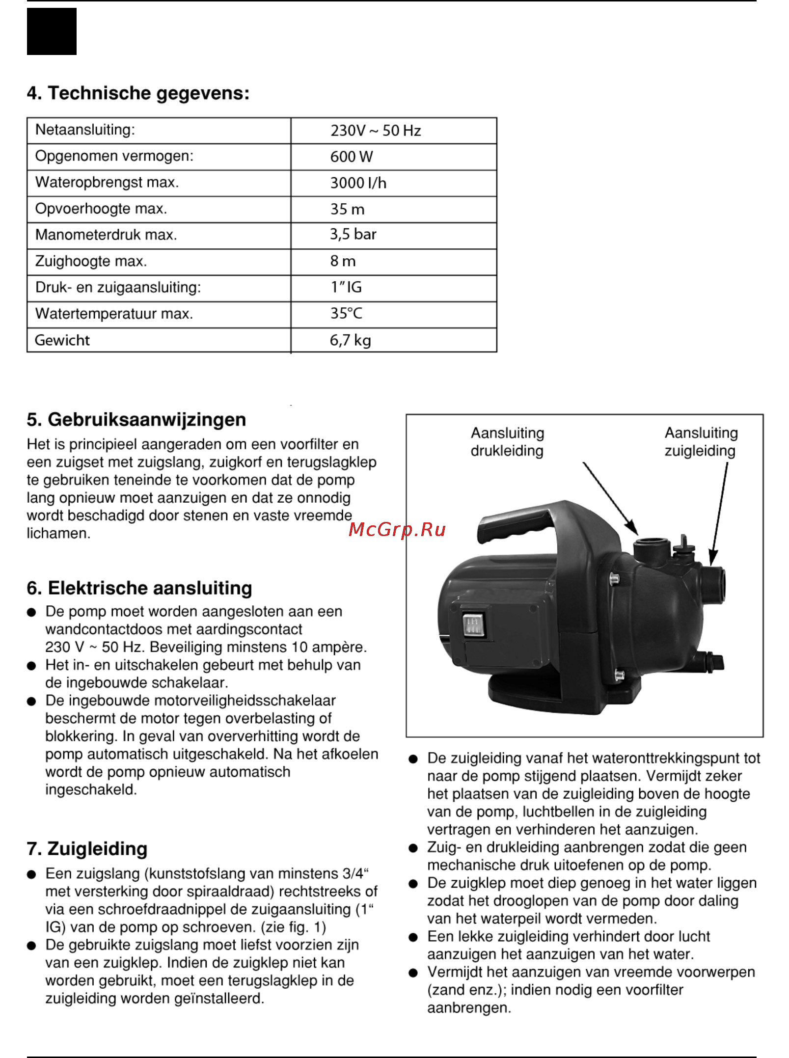 Defort DGP-600N [22/76] Technische gegevens