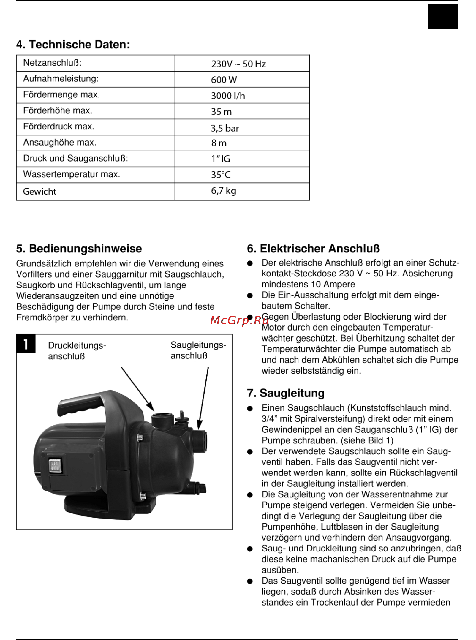 Defort DGP-600N [7/76] Technische daten