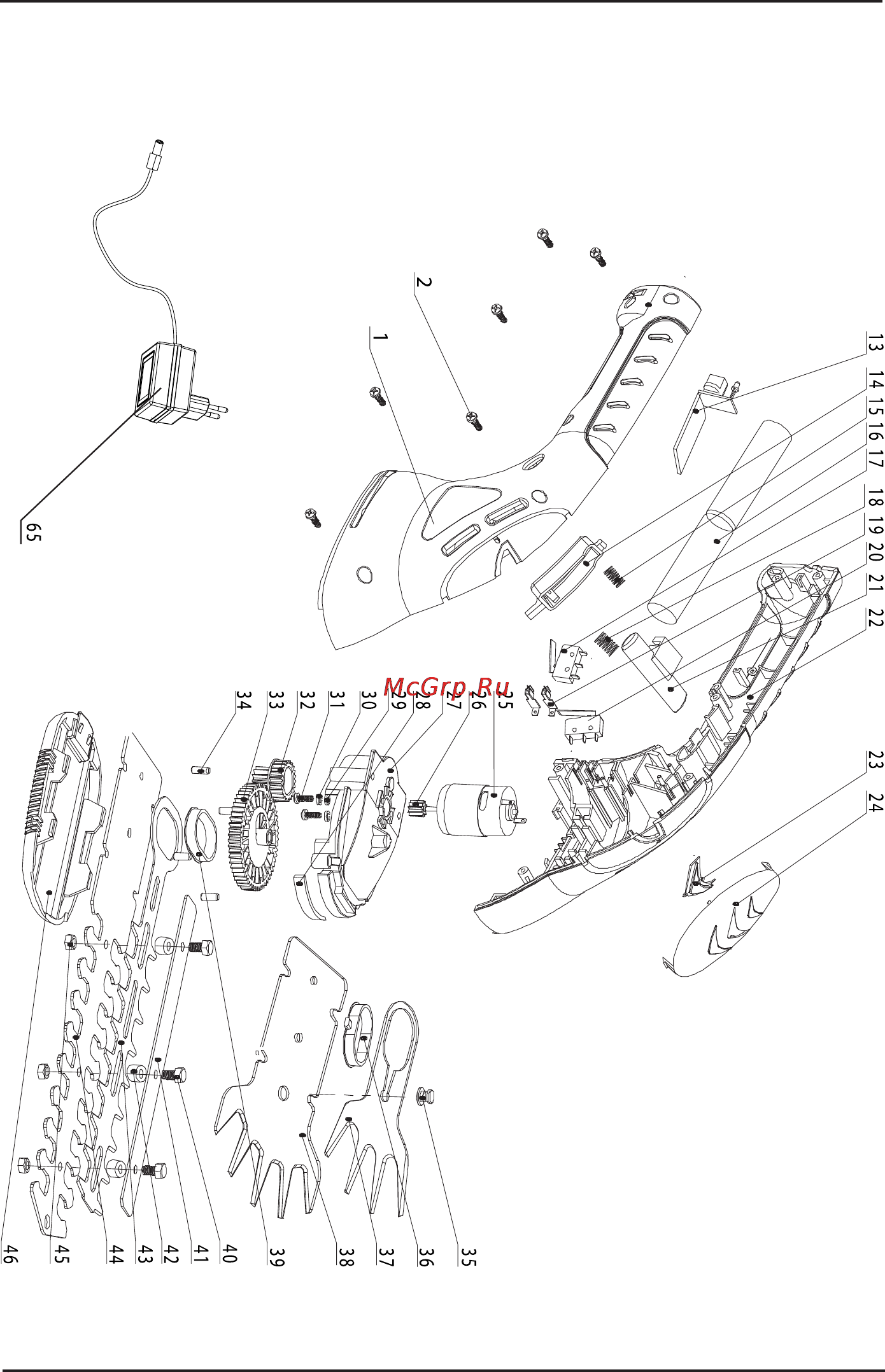 Defort DGS-7,2-Li [20/32] Exploded view