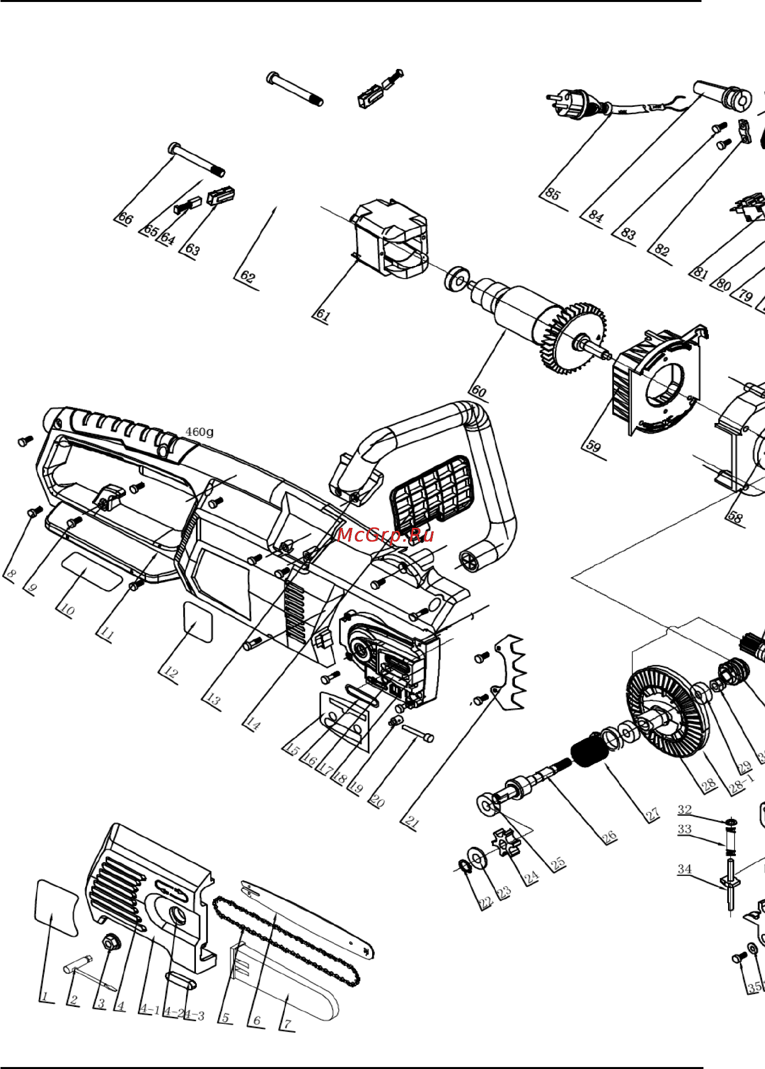 Defort DEC-2046N [90/100] Exploded view