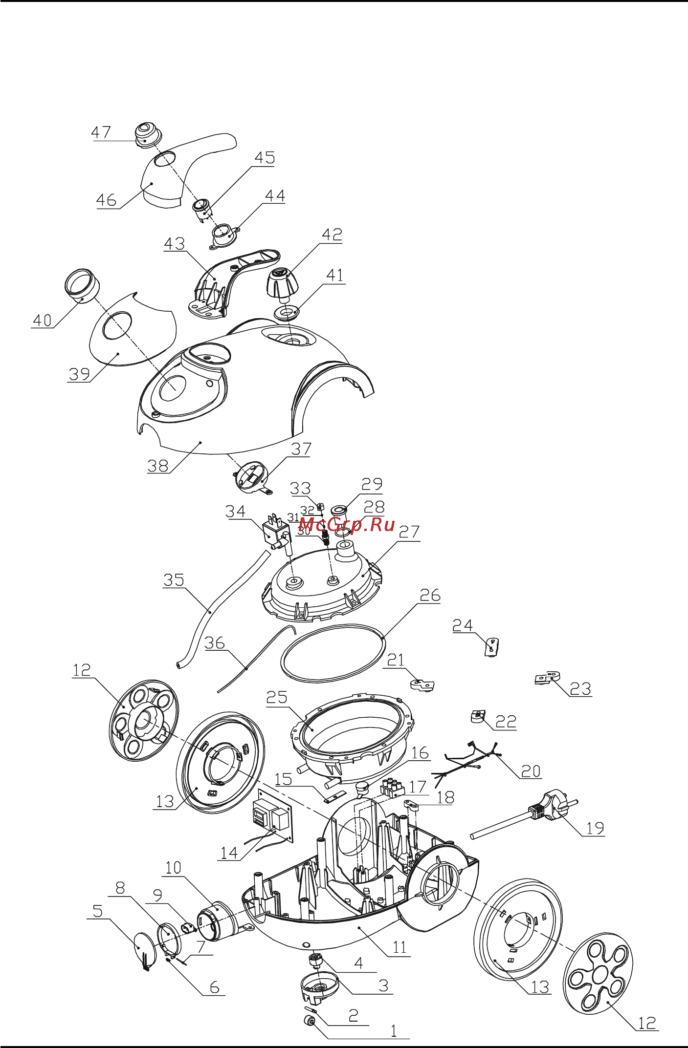 Defort DSC-1400-VC [56/64] Exploded view