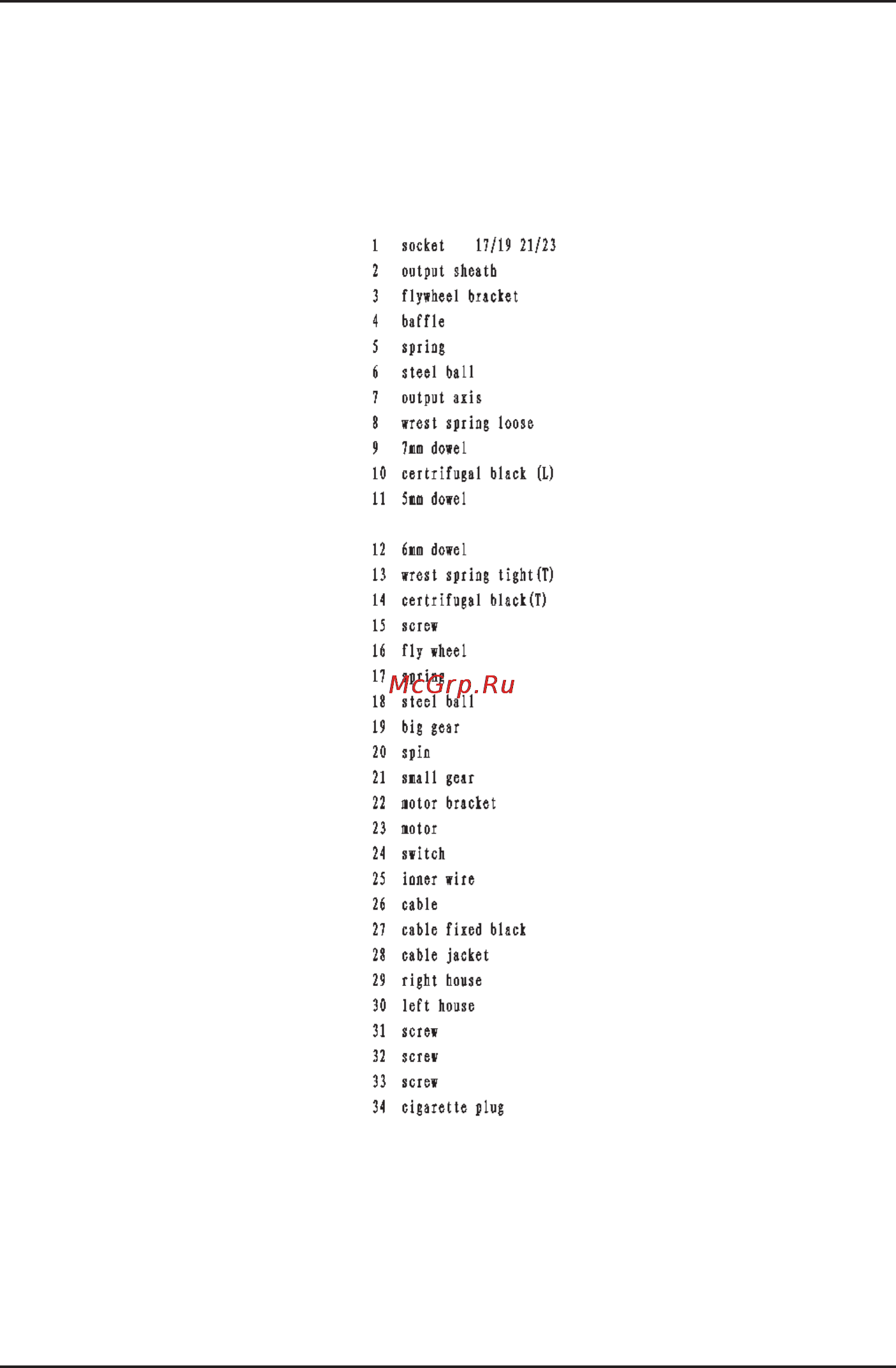 Defort DCW-12 [13/20] Spare parts list dcw 12